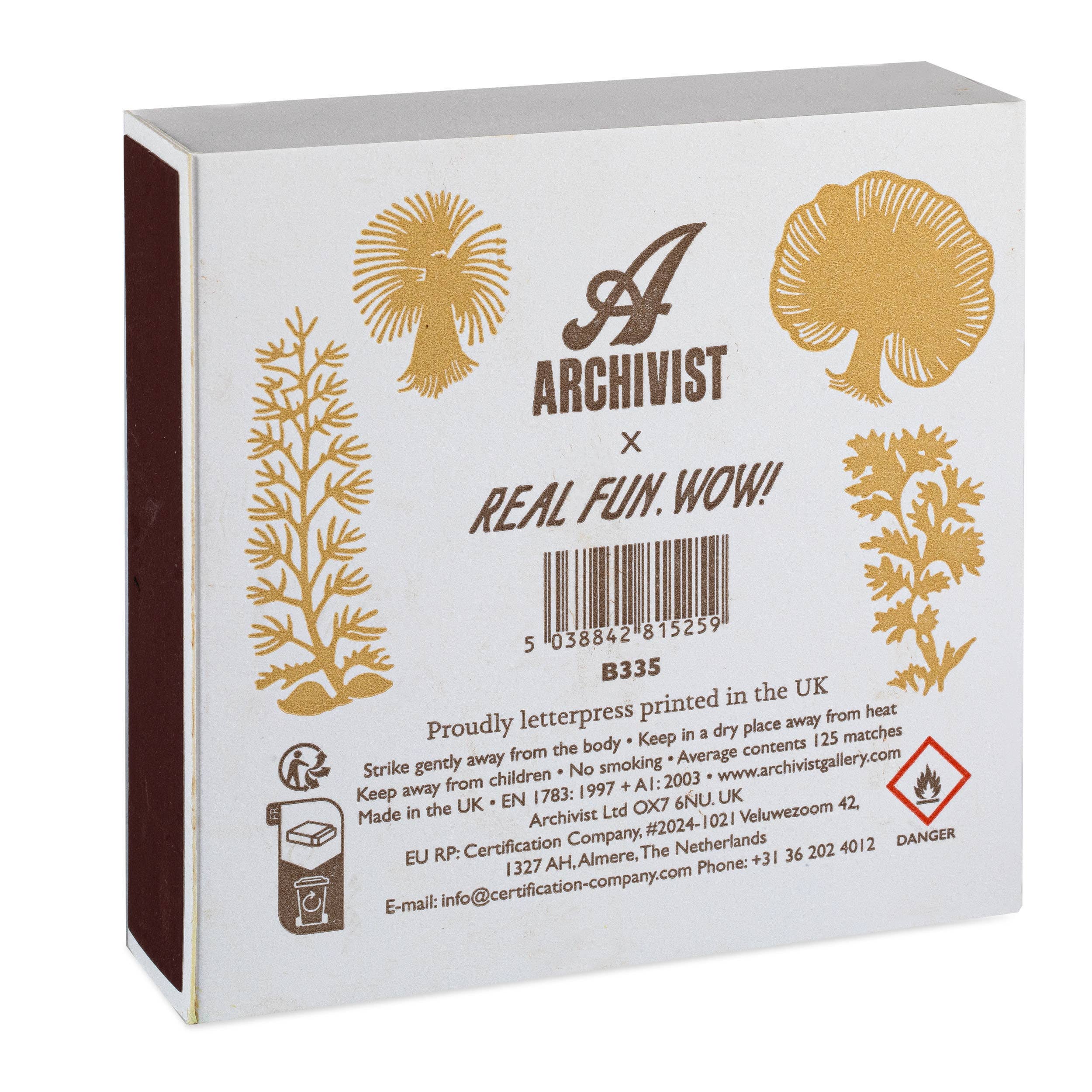 Mushrooms Square Safety Matches