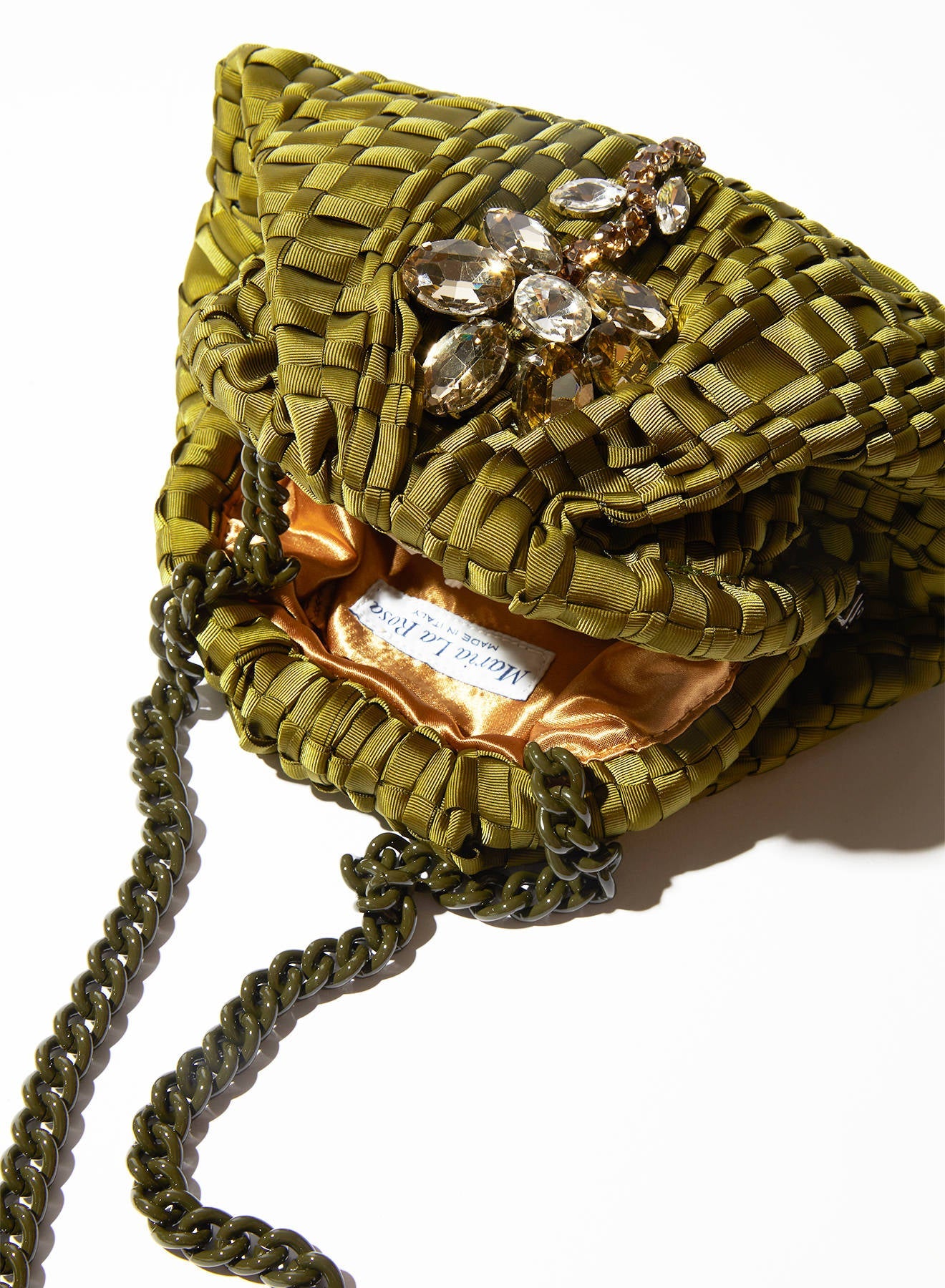 Crystal Petal Mini Game Clutch - Khaki