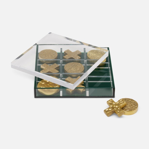 Alzey Tic Tac Toe Set - Clear/Green