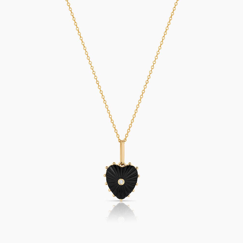 Isabel Onyx Heart Necklace