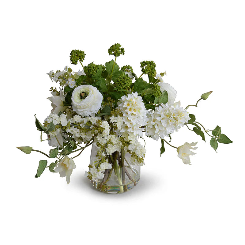 Mixed Arrangement in Glass Vase
