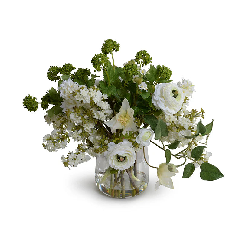 Mixed Arrangement in Glass Vase