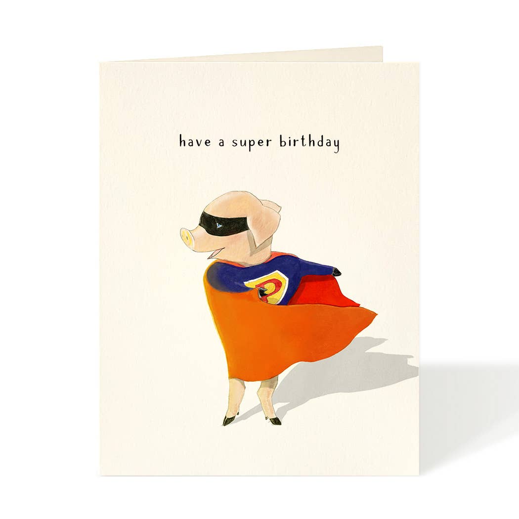 Superpig Birthday Card
