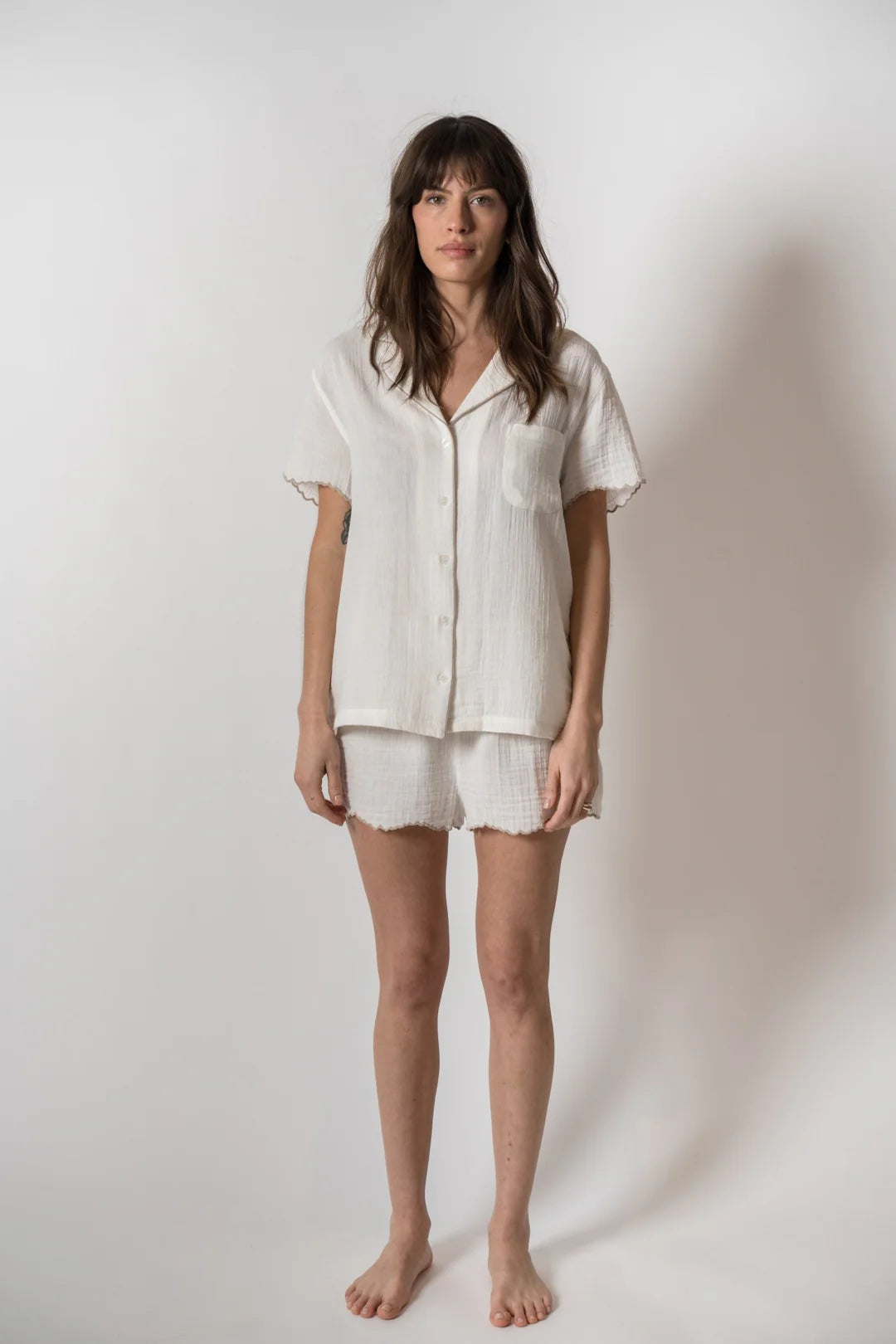 Alaia Short PJ Set - White