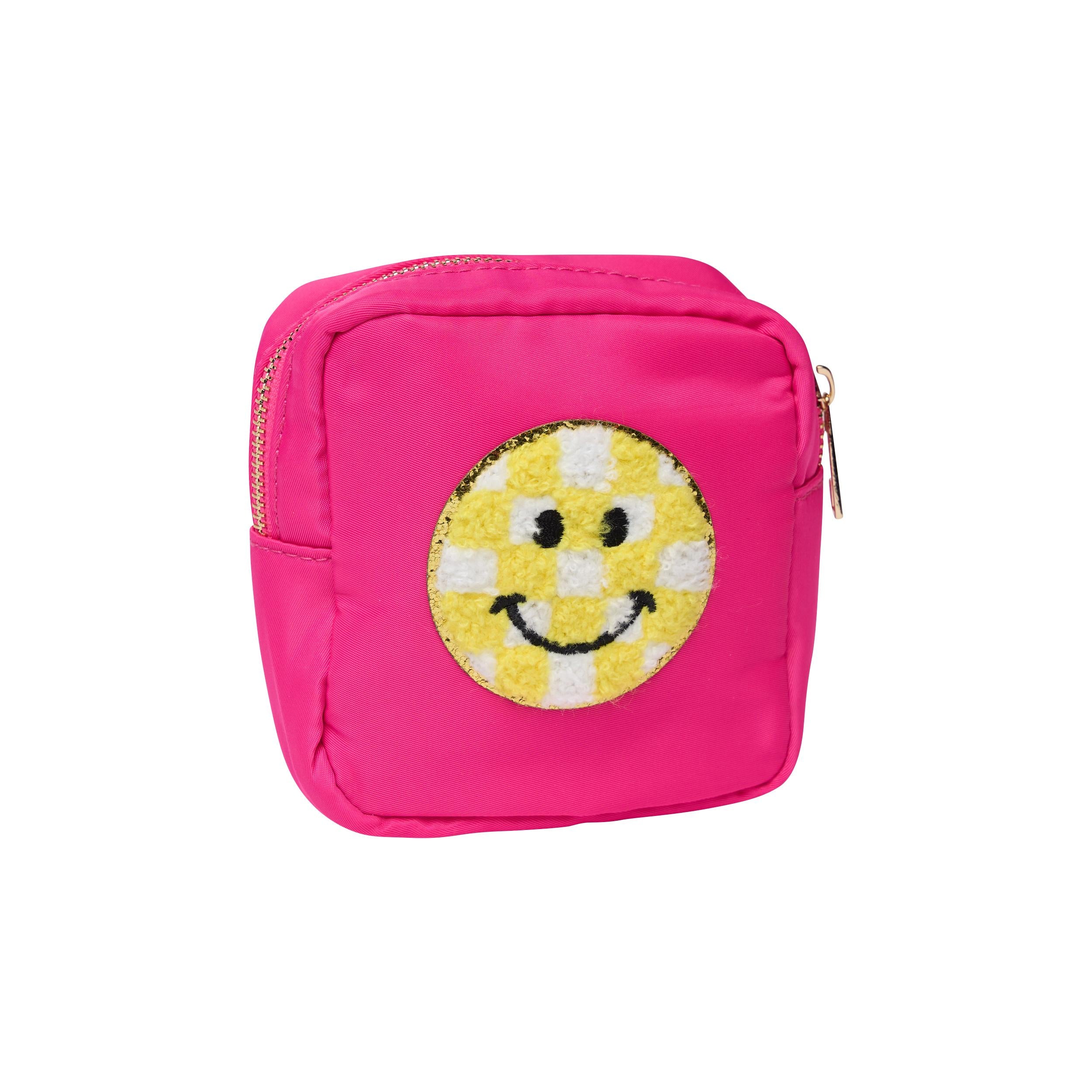 Small Nylon Pouch with Patch - Pink