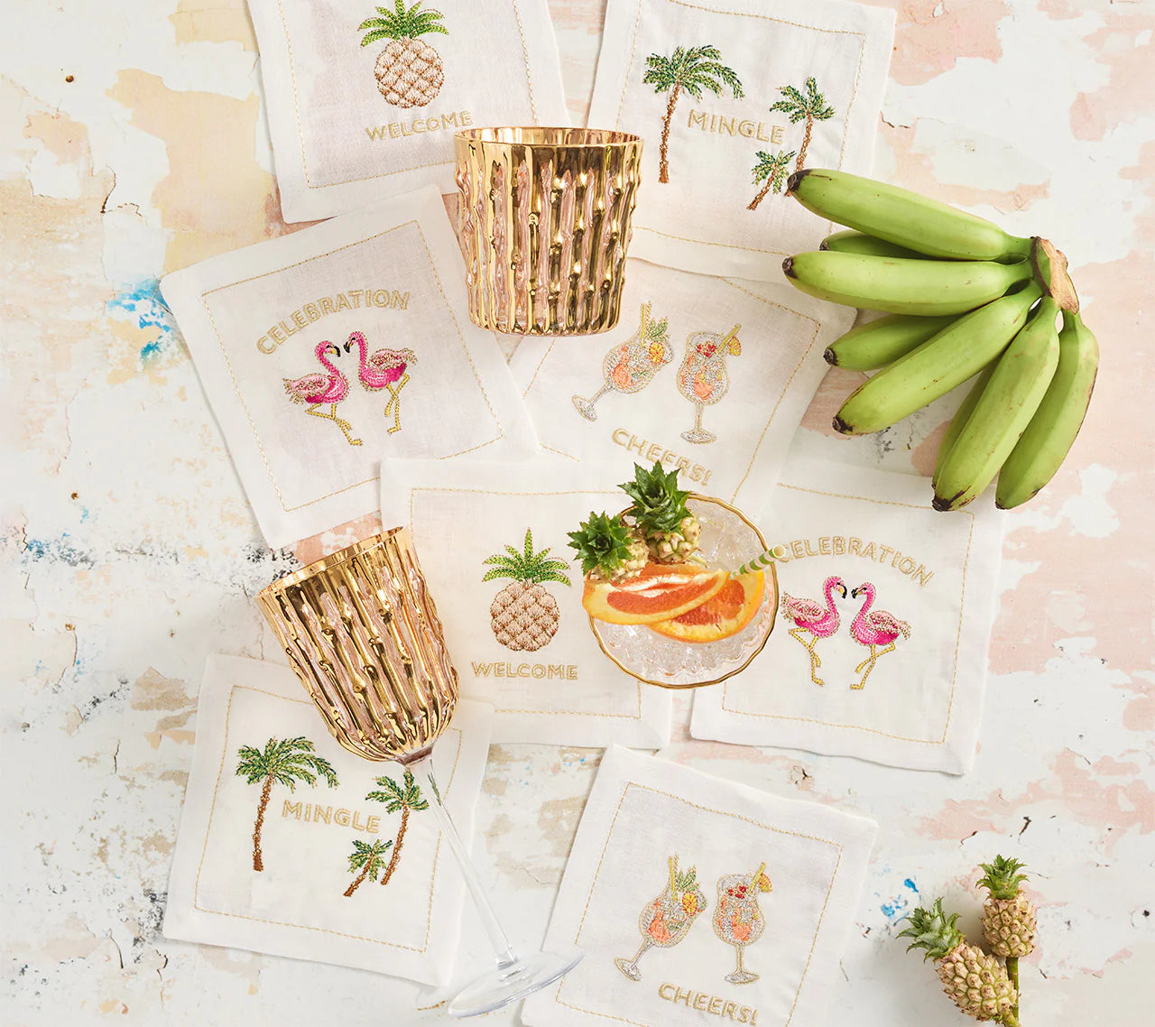 Mingle Cocktail Napkins Boxed Set of 8