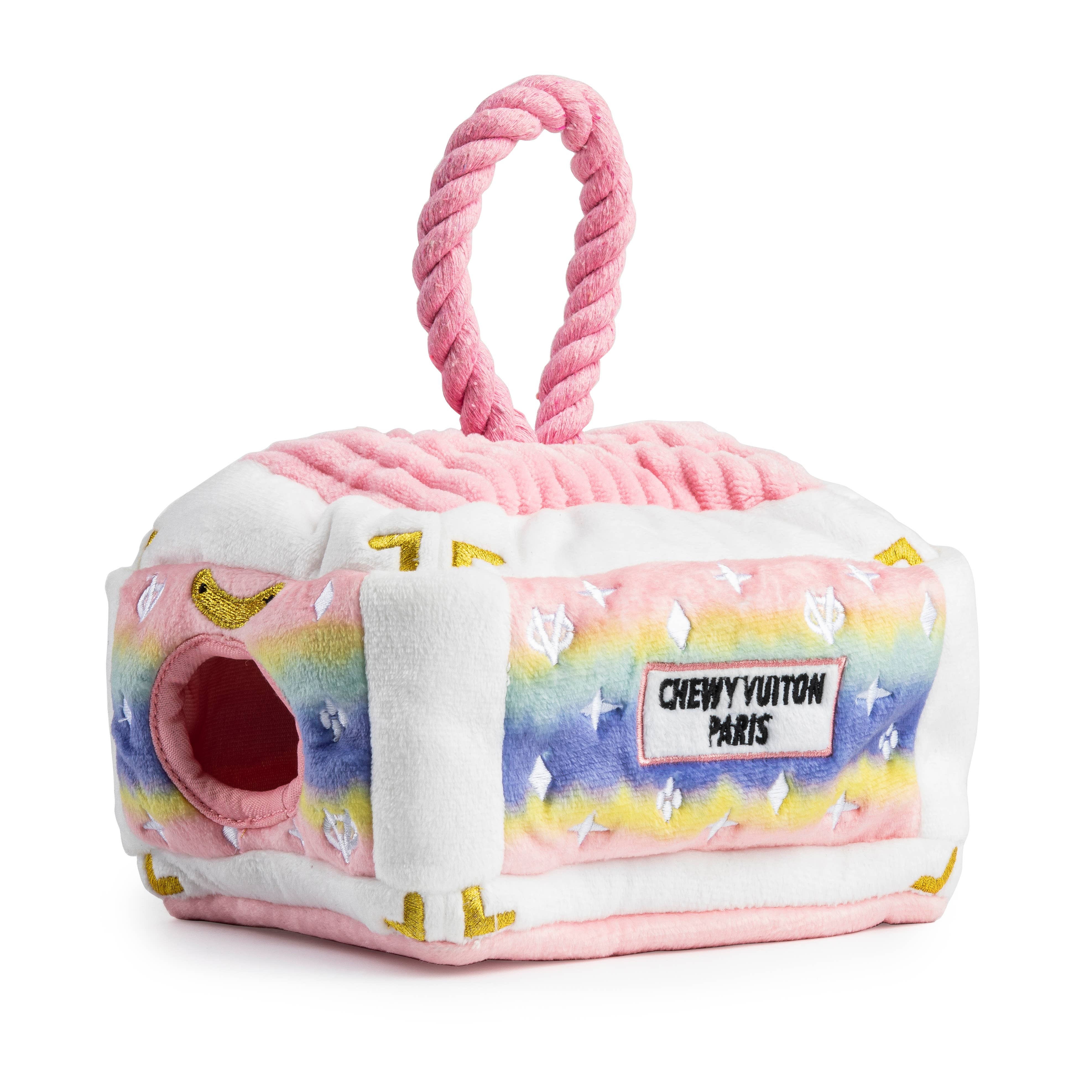 Pink Ombre' Chewy Vuiton Trunk Dog Toy