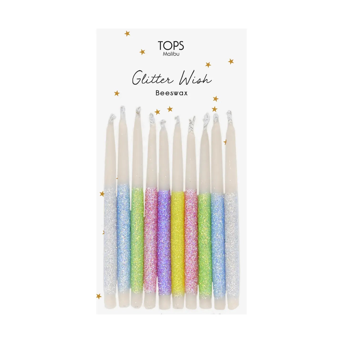 Glitter Wish 3" Candles - Multi Color