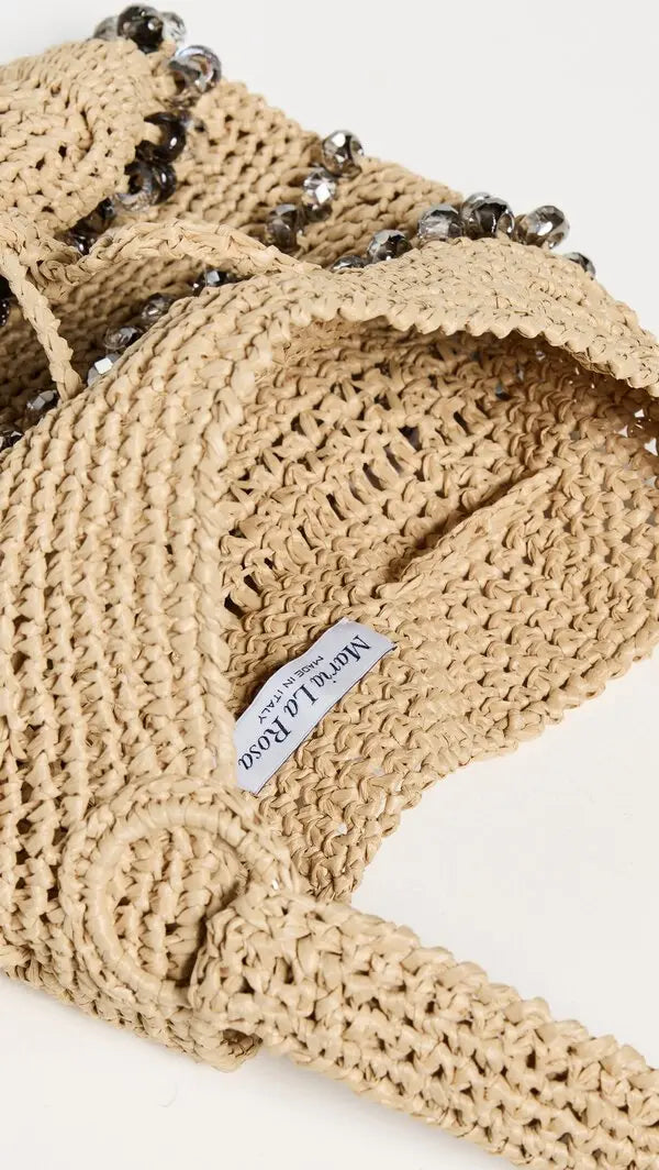 Crystal Bucket Bag - Natural