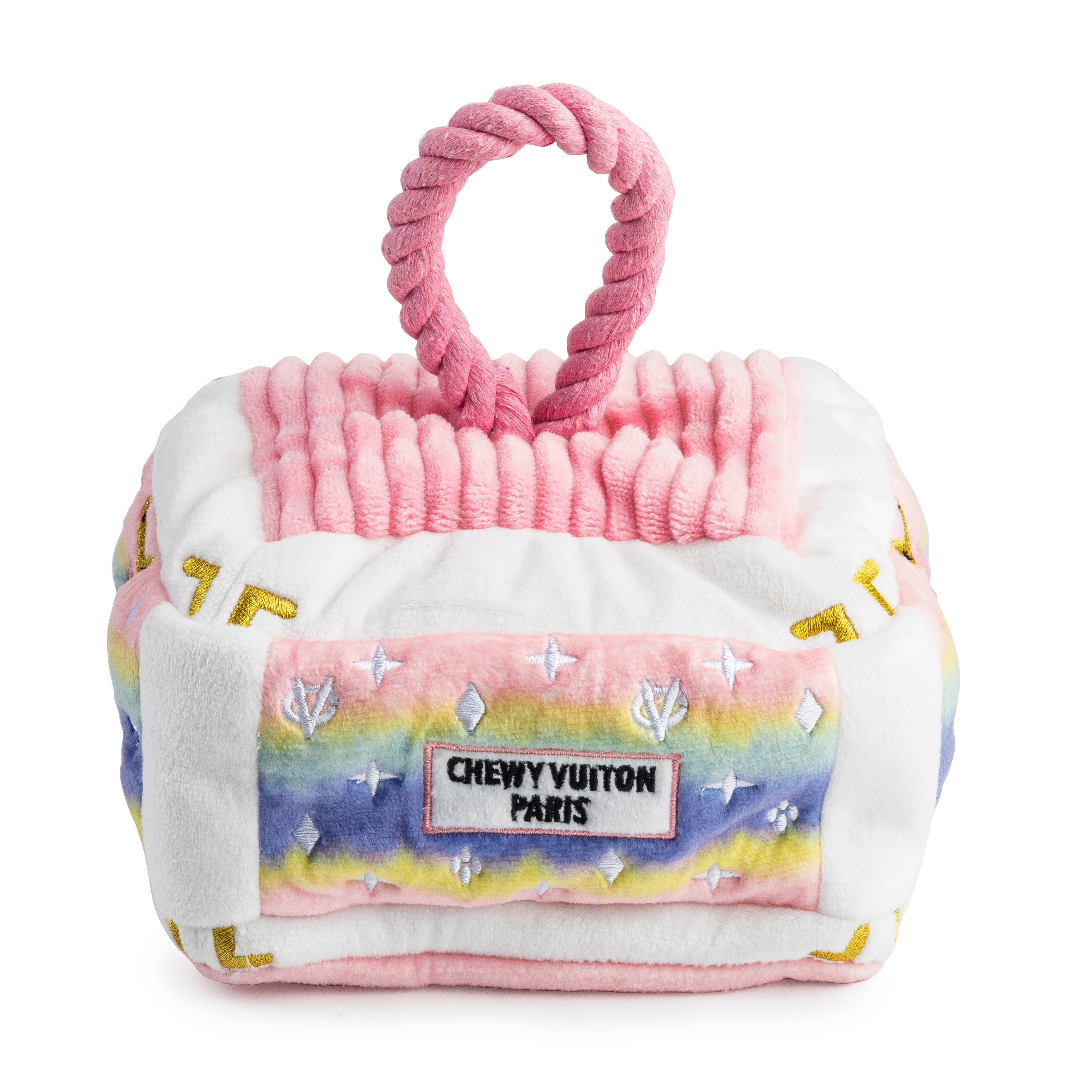 Pink Ombre' Chewy Vuiton Trunk Dog Toy