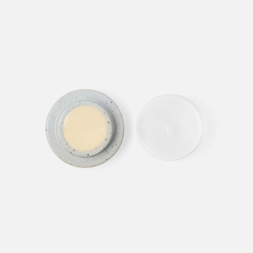 Marcus White Salt Glaze Round Butter Dish