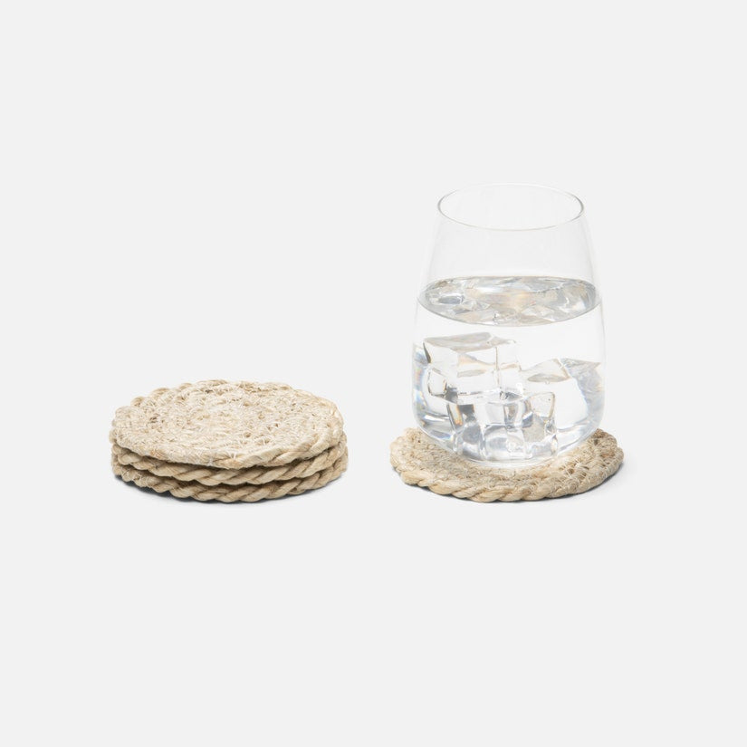 Whitley Jute Coasters Boxed Set of 4 - Natural