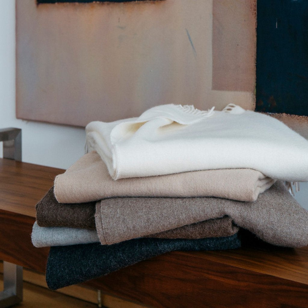 Alpaca Throw - Fog