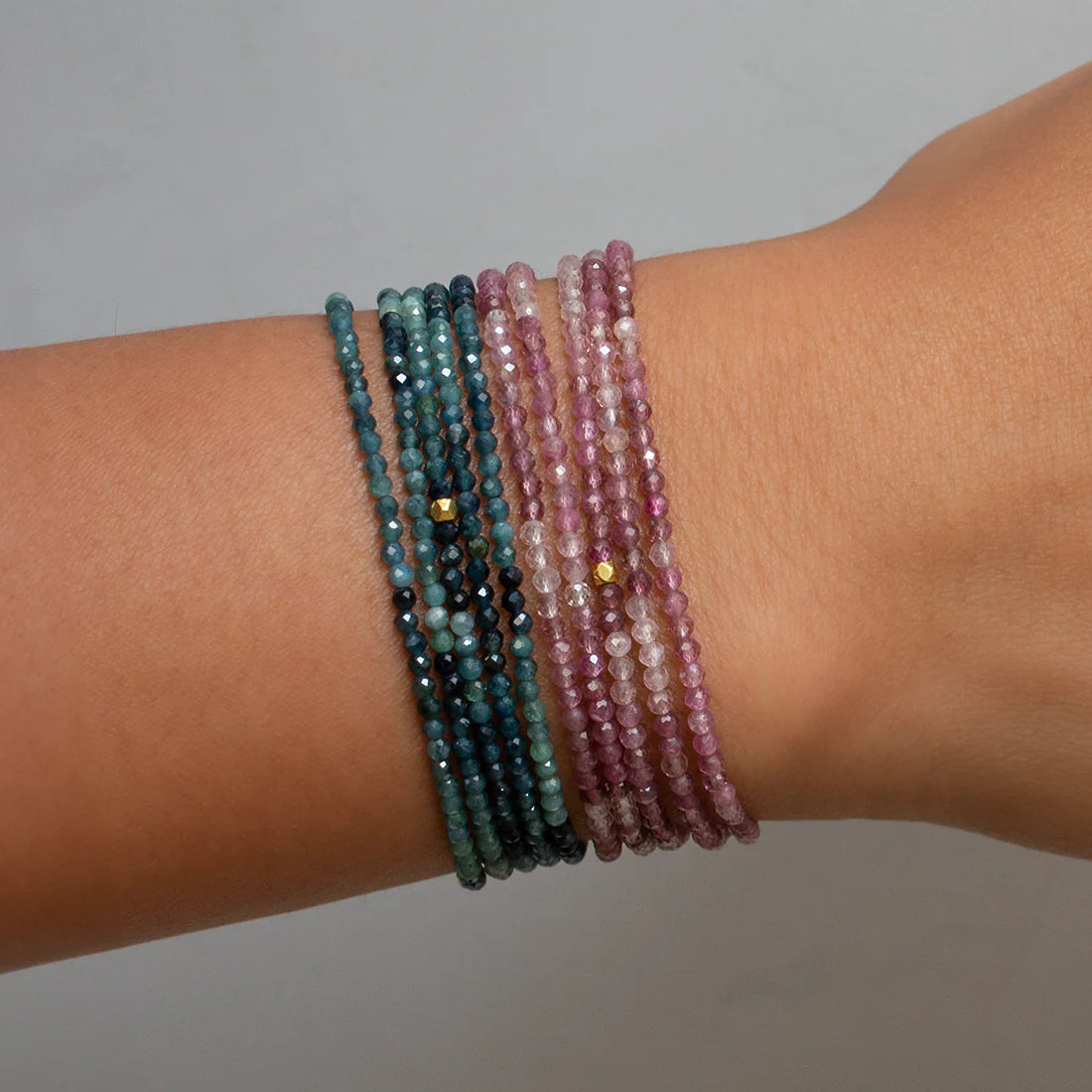 Blue Tourmaline Wrap Bracelet - Necklace