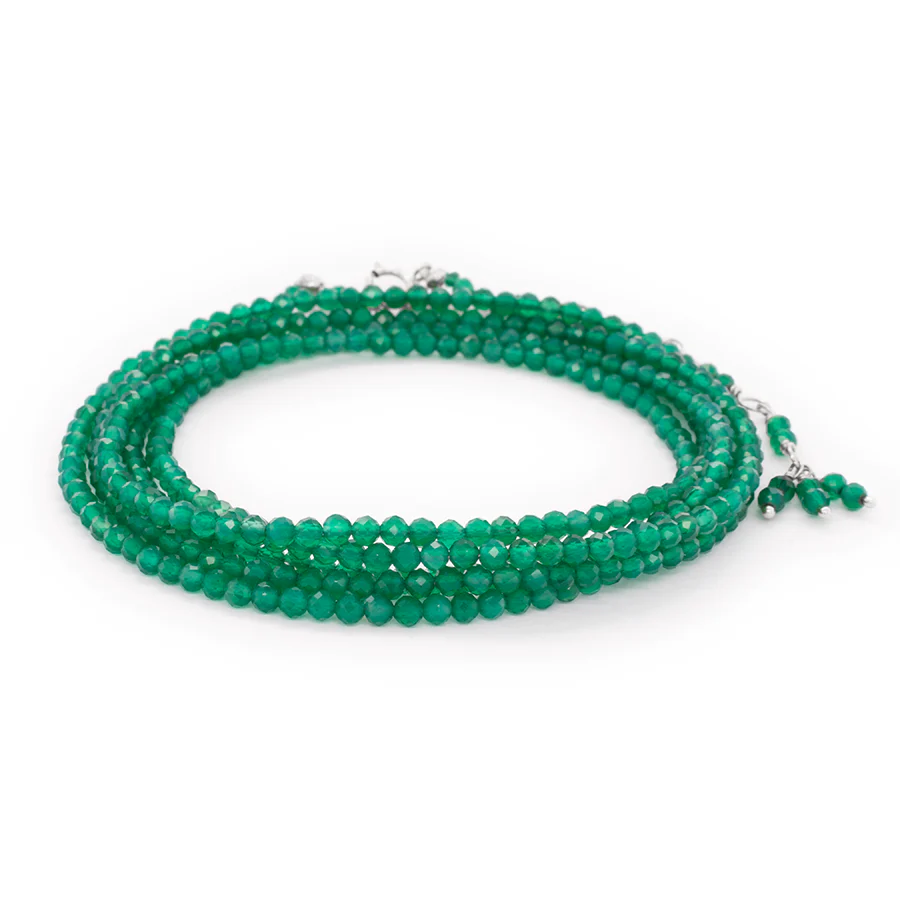 Green Onyx Wrap Bracelet - Necklace