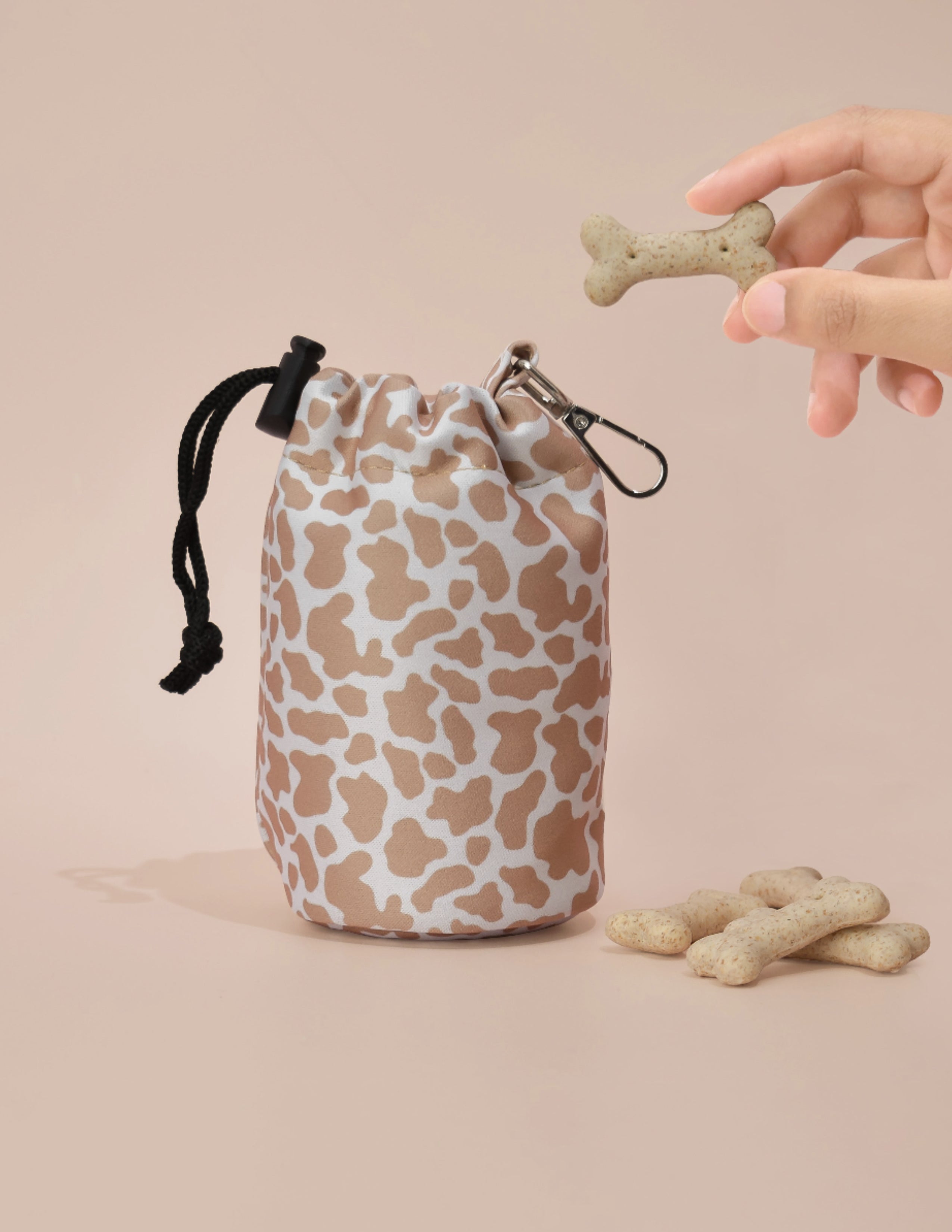 Drawstring Treat Pouch - Nude Cow