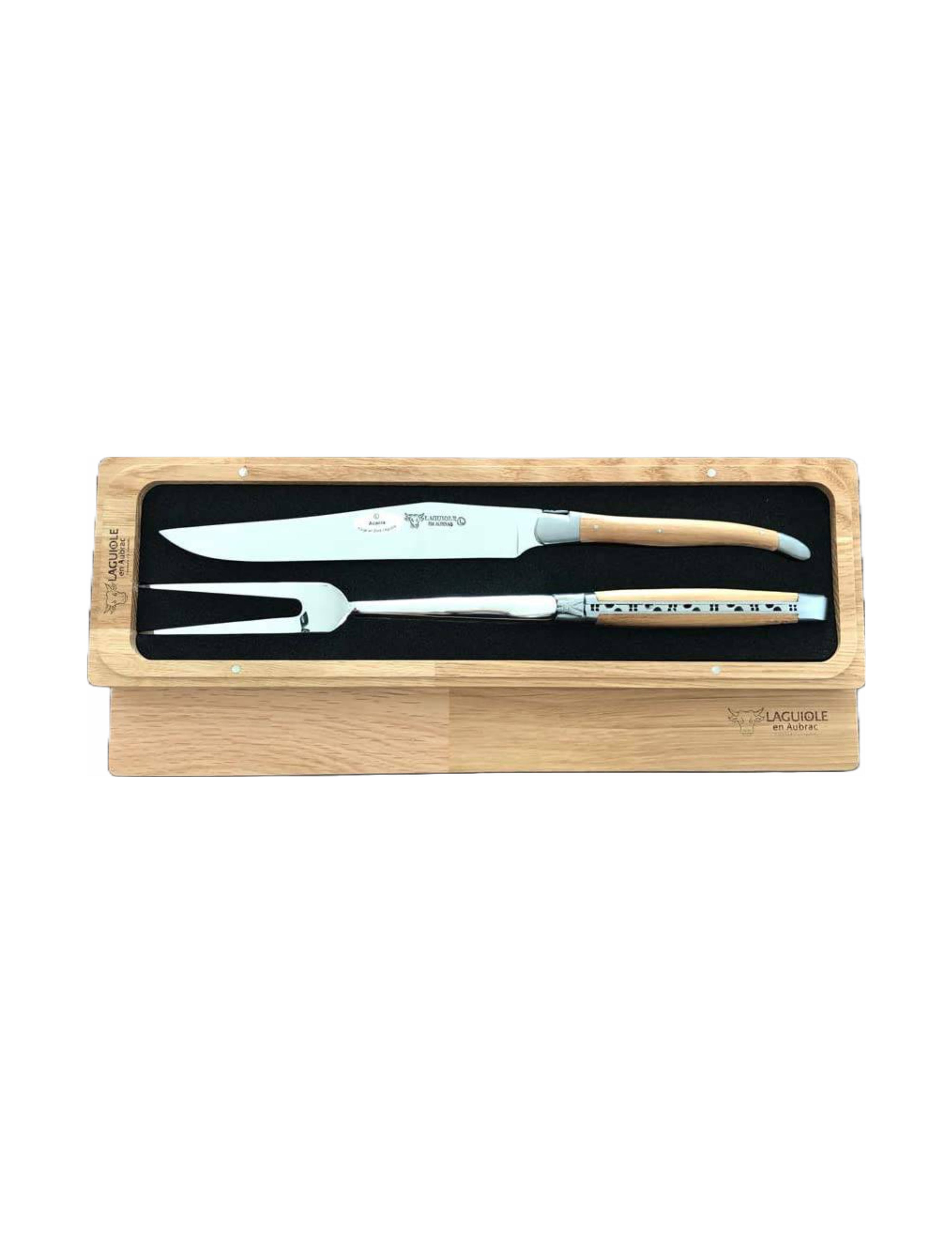 Laguiole Carving Set - Juniper Wood