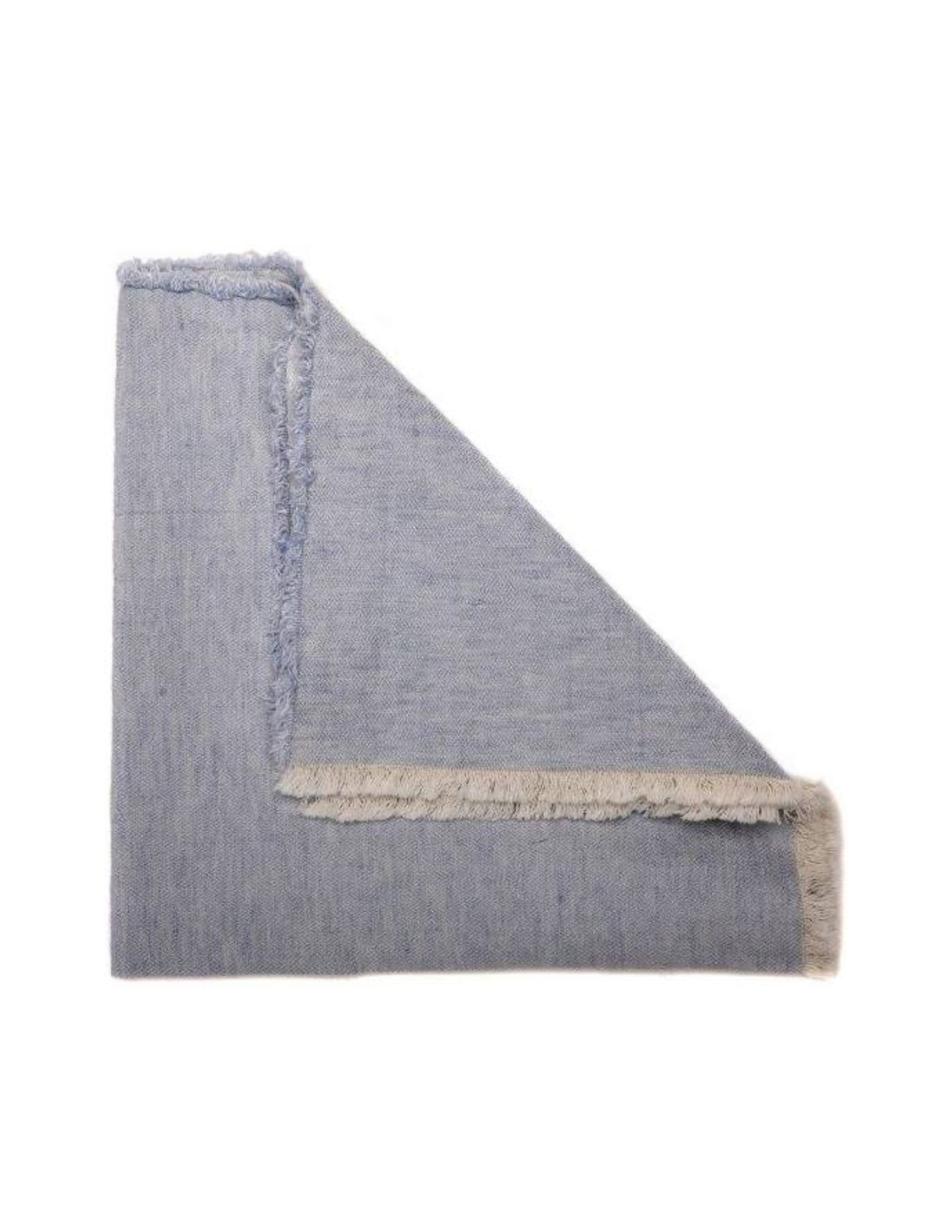 Washed Fringe Napkins Set of 4 - Colony Blue