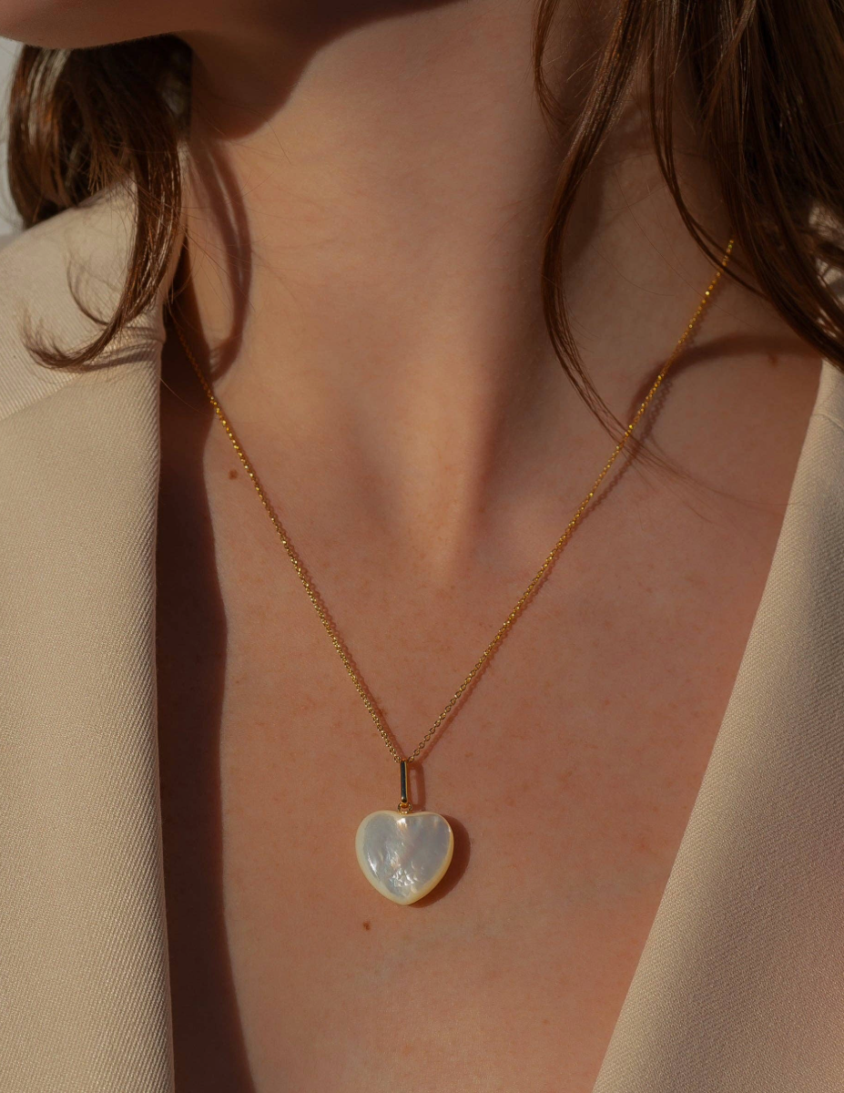 Gemma Mother of Pearl Heart Necklace