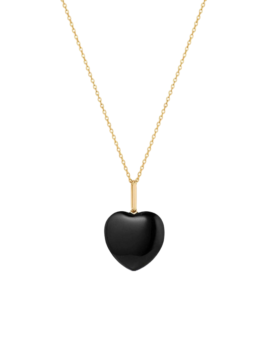Gemma Onyx Heart Necklace