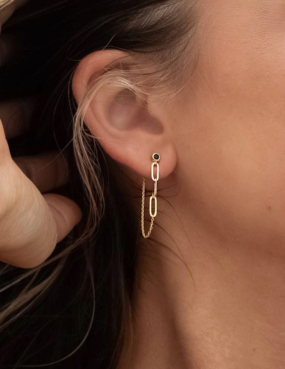 Juni Black Earrings