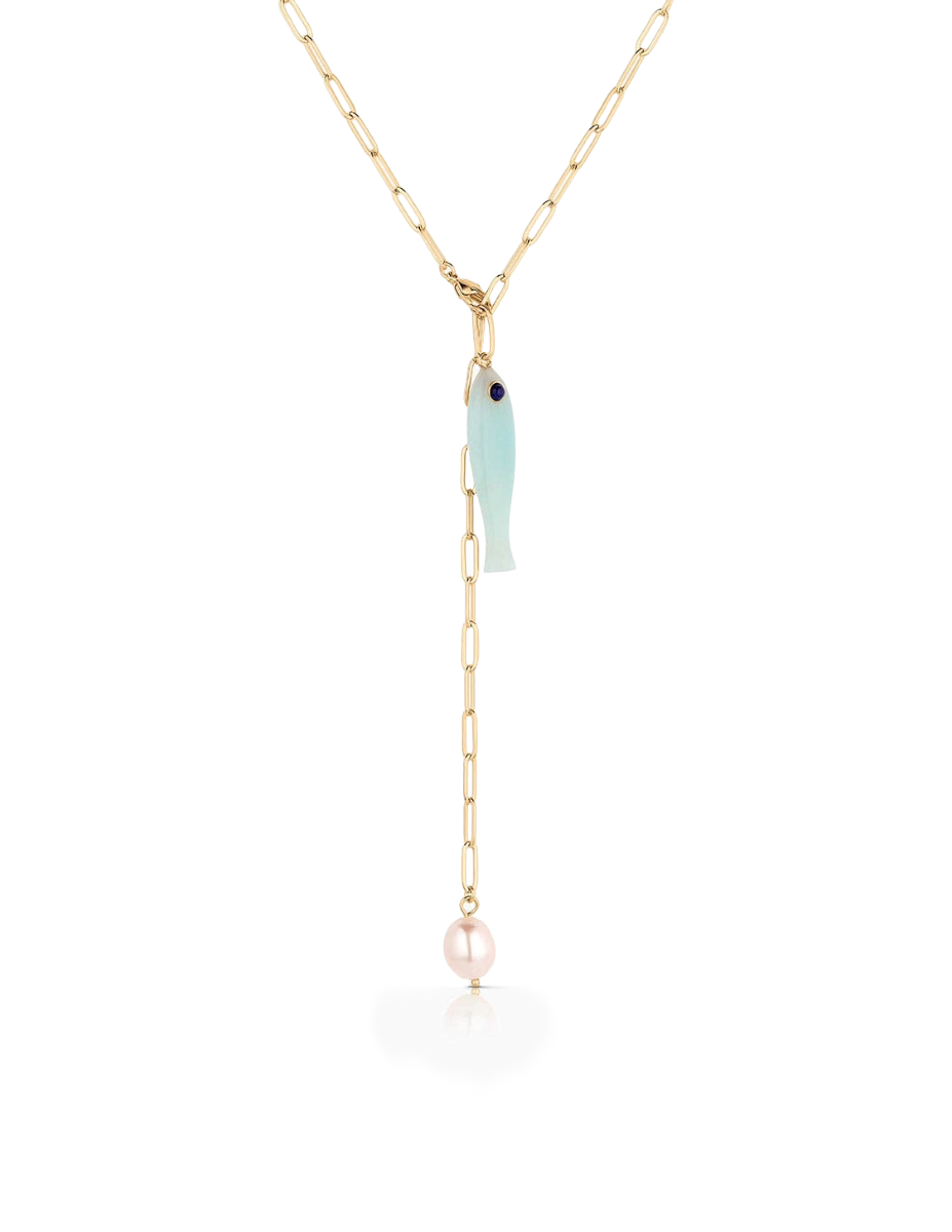 Fortuna Amazonite Lariat Necklace