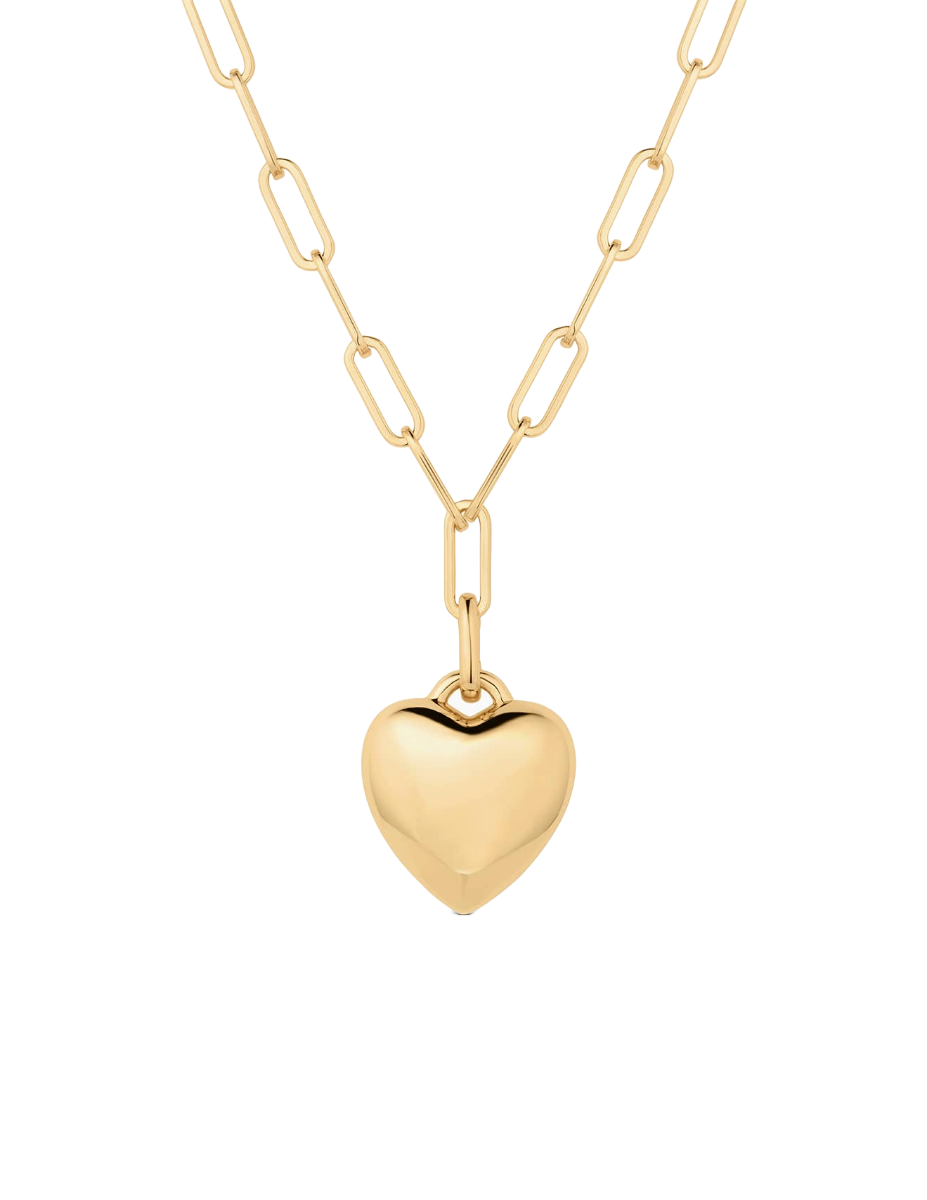Aurelie Puffy Heart Link Necklace