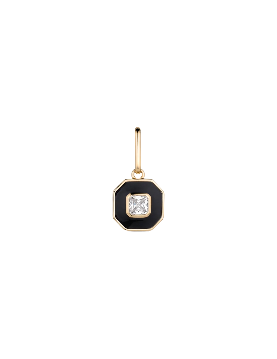 Florence Black Enamel Charm