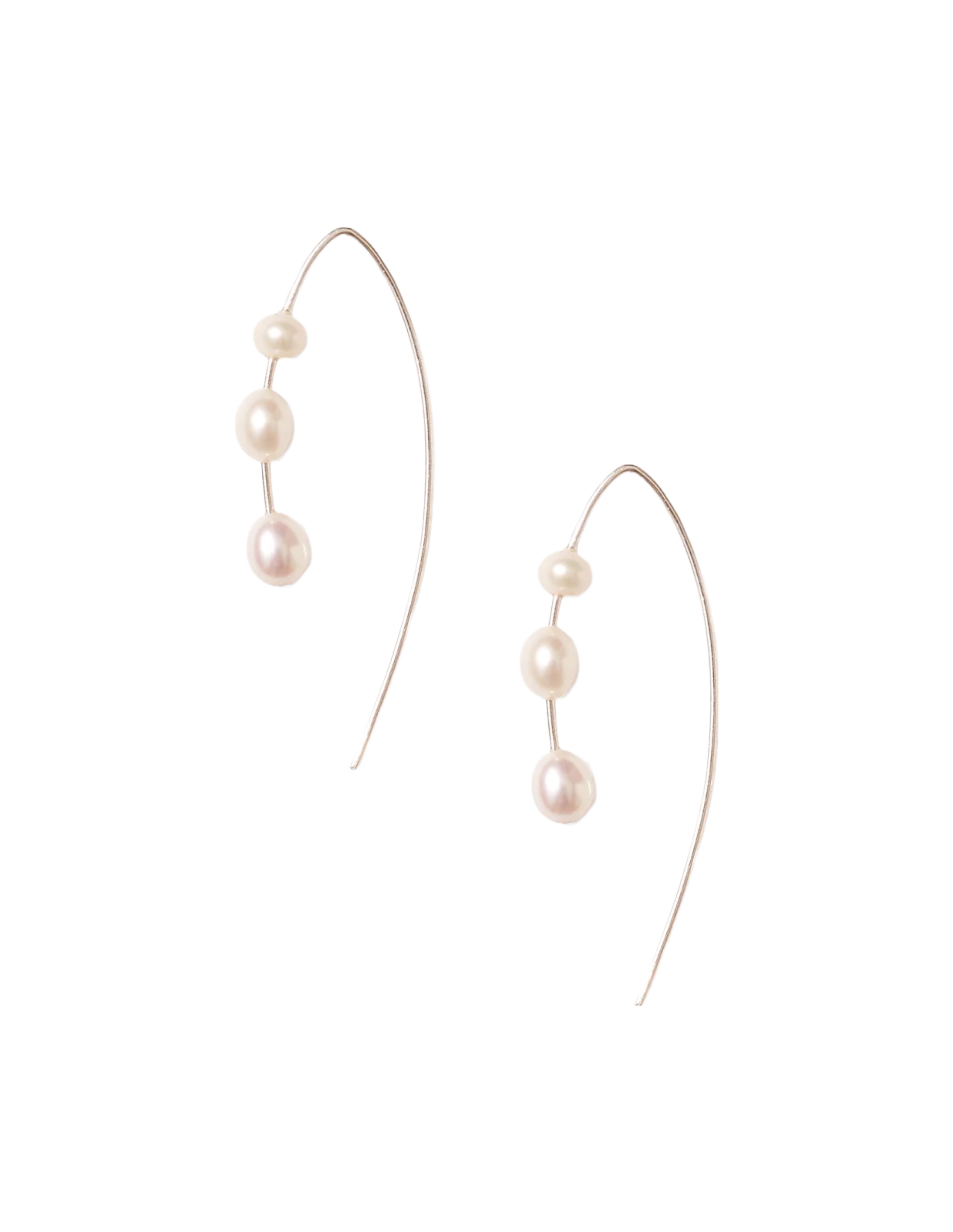 Hanalei Silver Pearl Earring