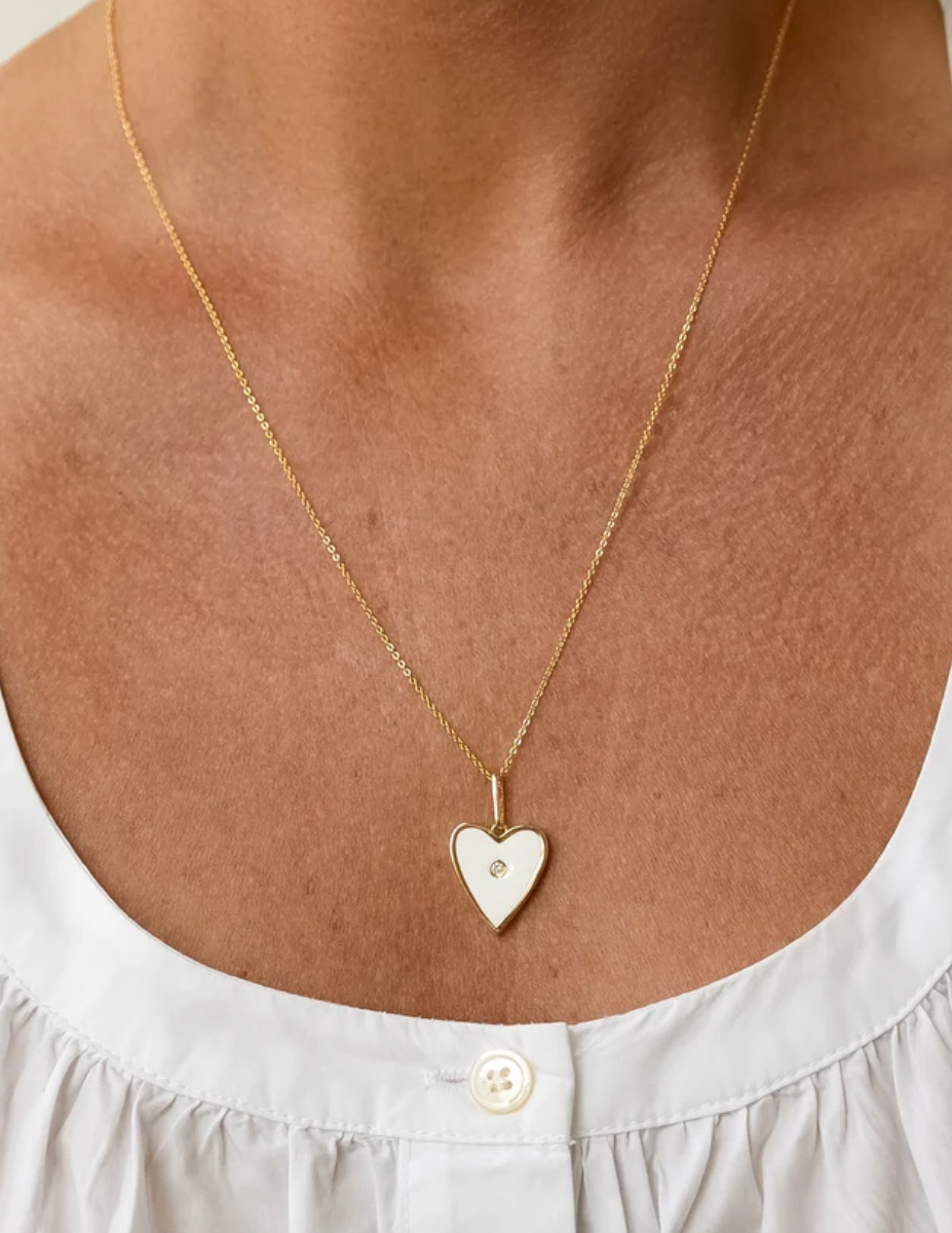 Amaya White Enamel Charm