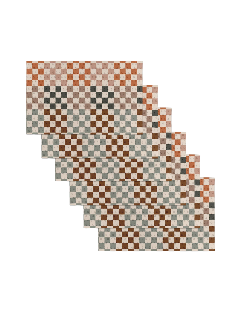 Not Paper Towel Set of 6 - Autumn Checkers