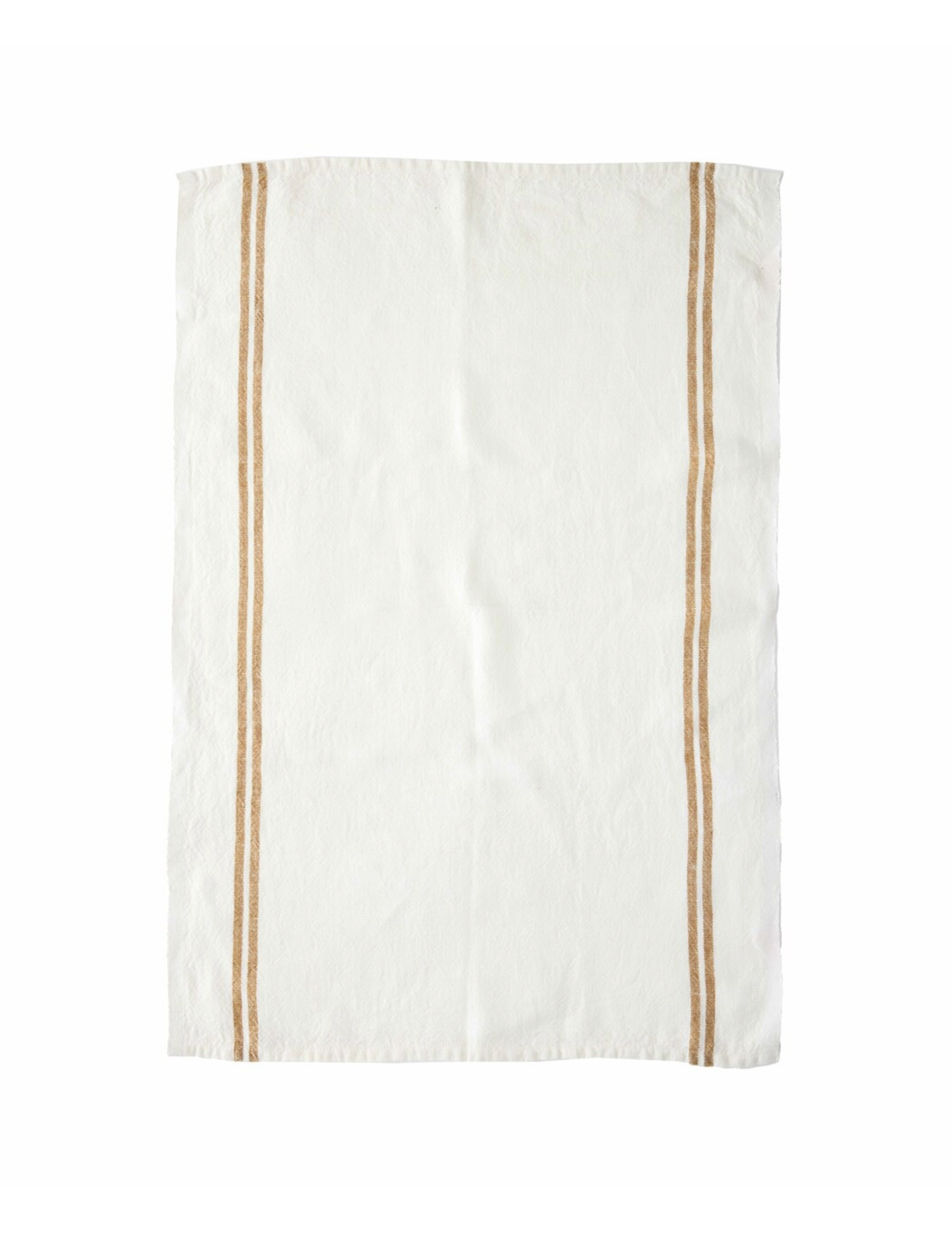 Brasserie Striped Linen Tea Towel Set of 2 - Earth