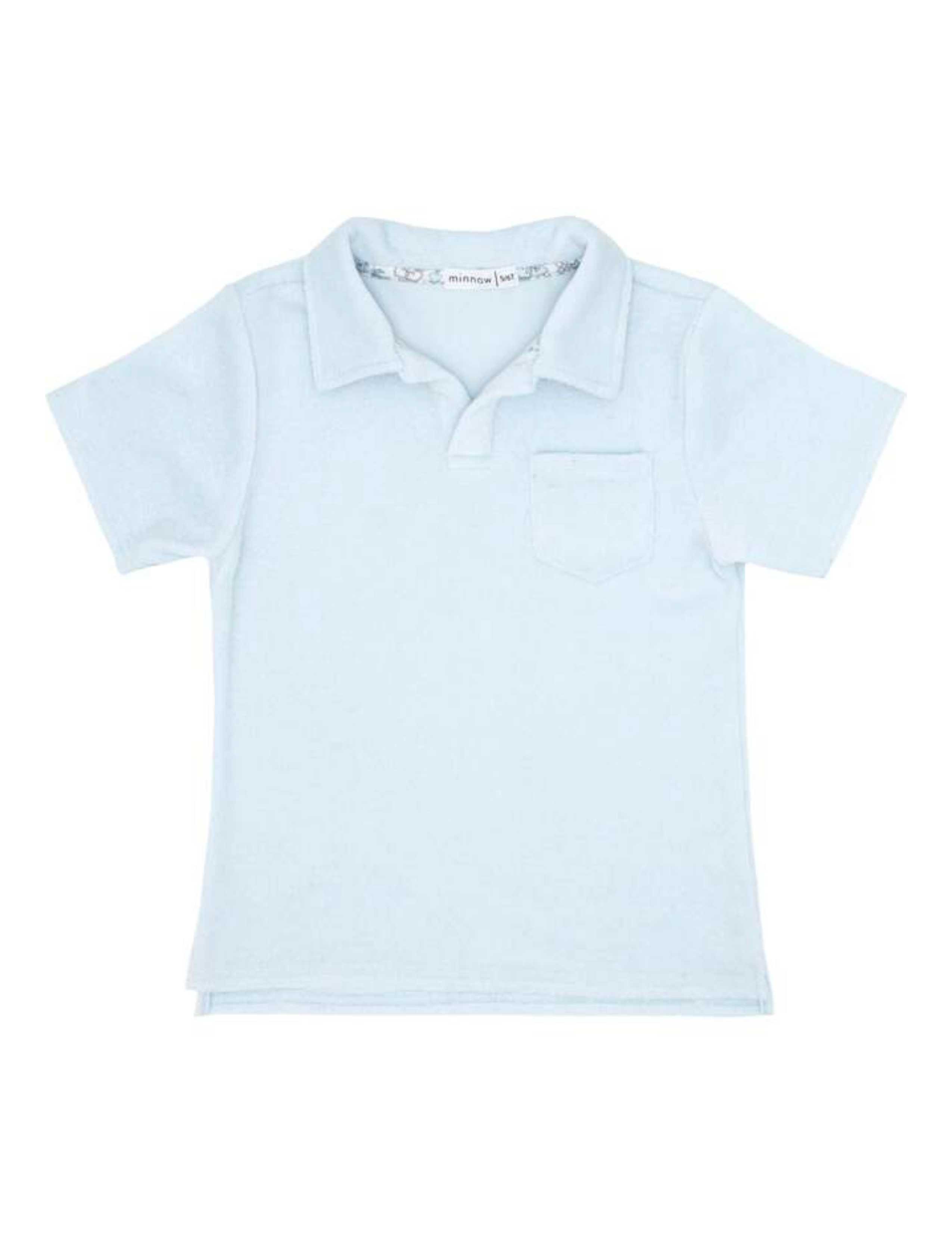 Boy's Light Blue French Terry Polo Shirt