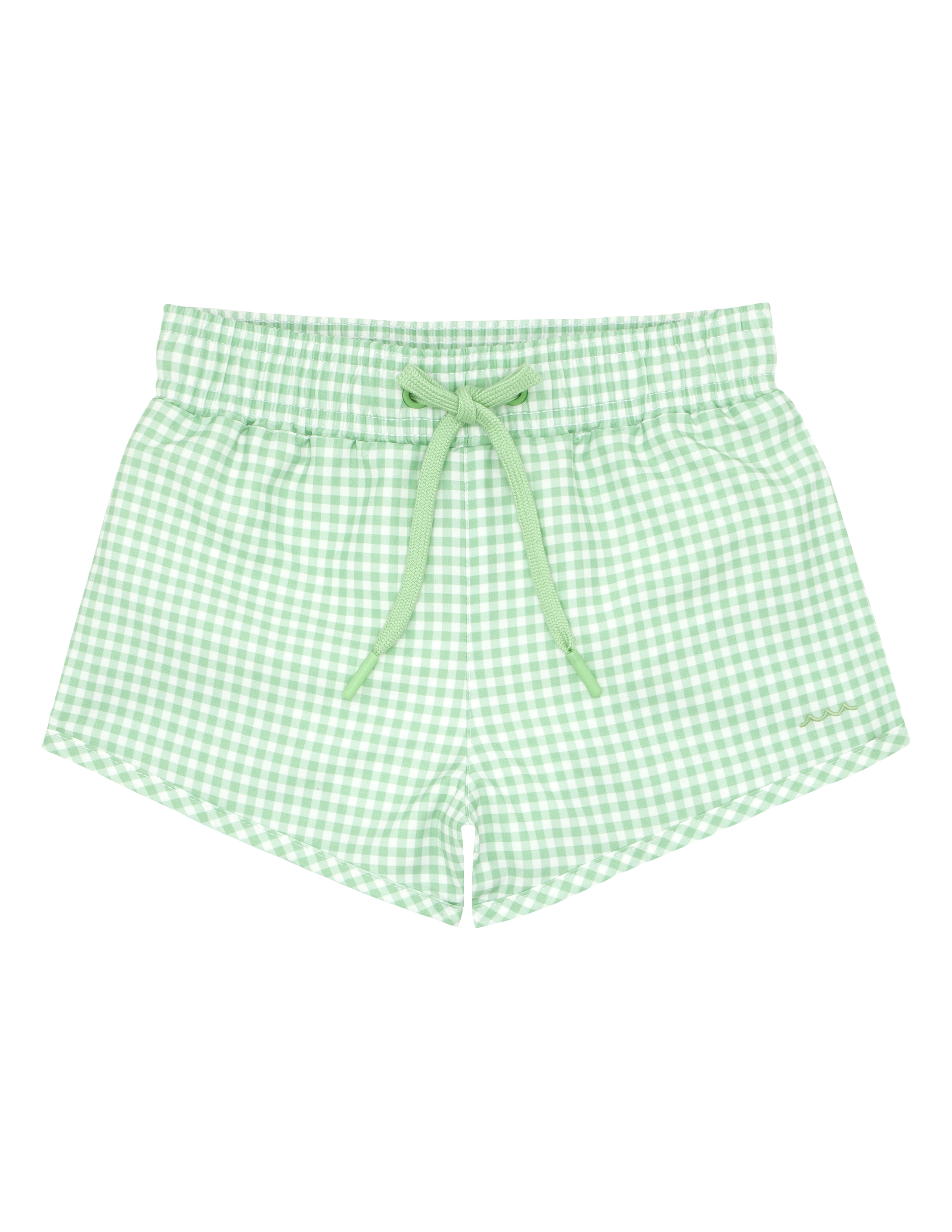 Boy's Palm Green Gingham Boardie
