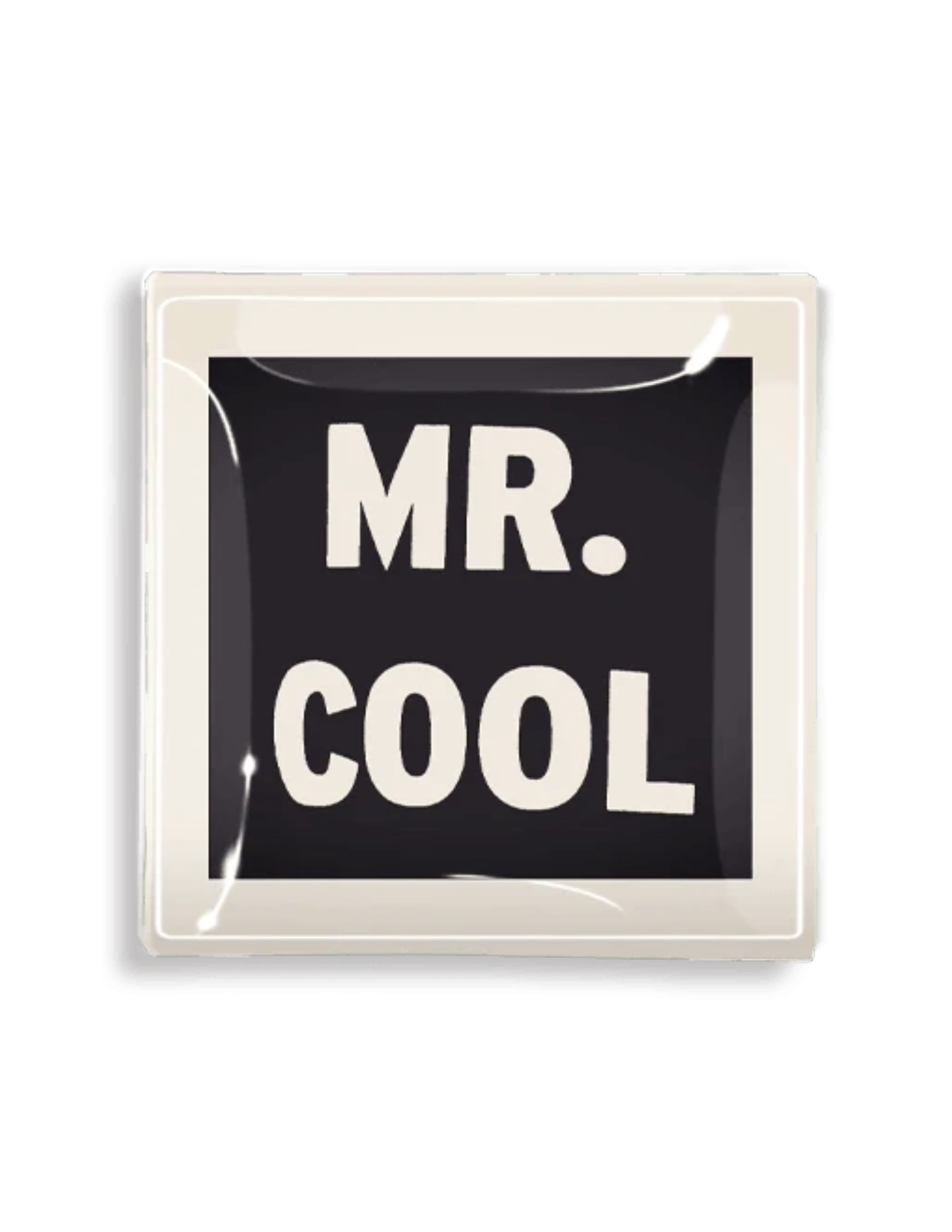 Mr.Cool Vintage Sign Decoupage Glass Tray