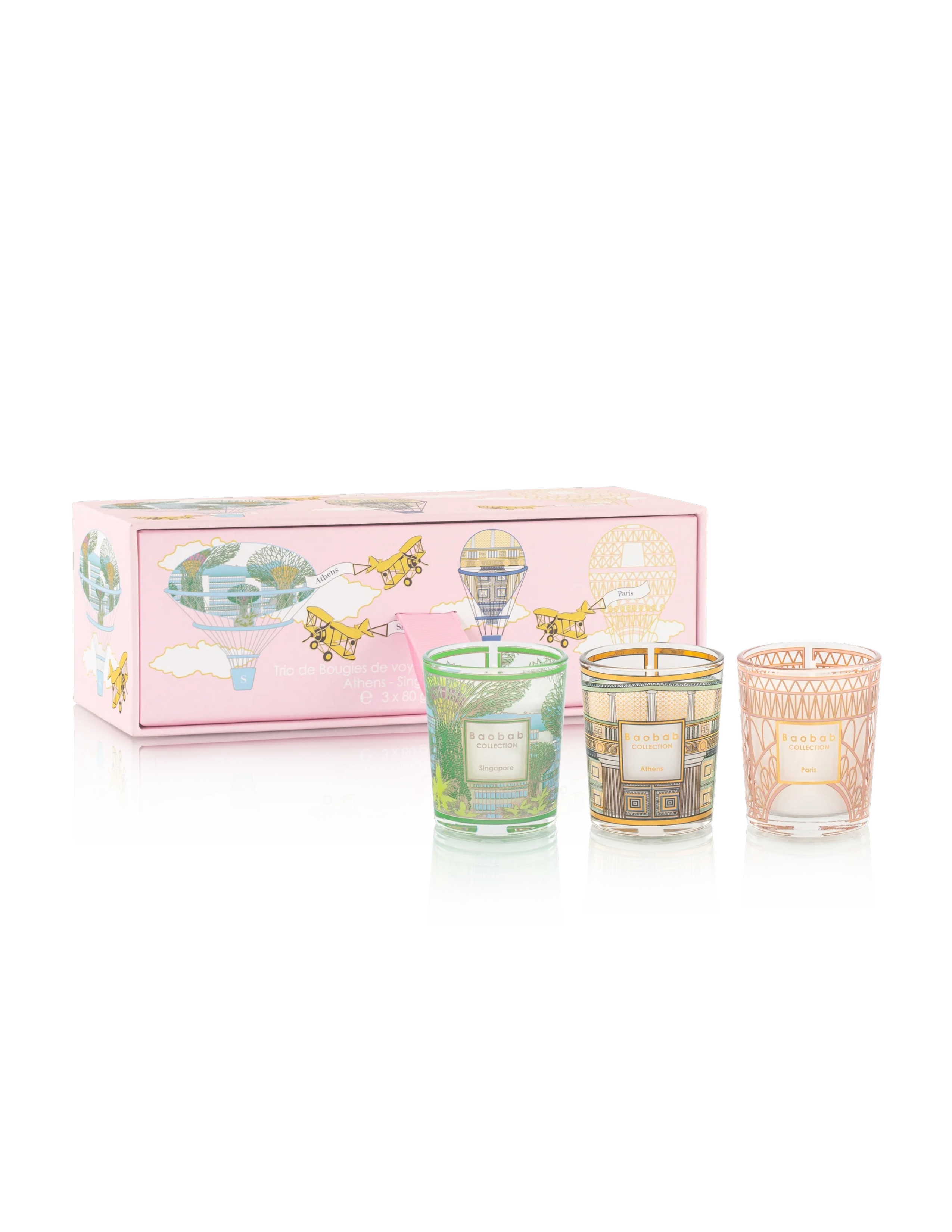 Trio Travel Candles Singapore-Athens-Pairs