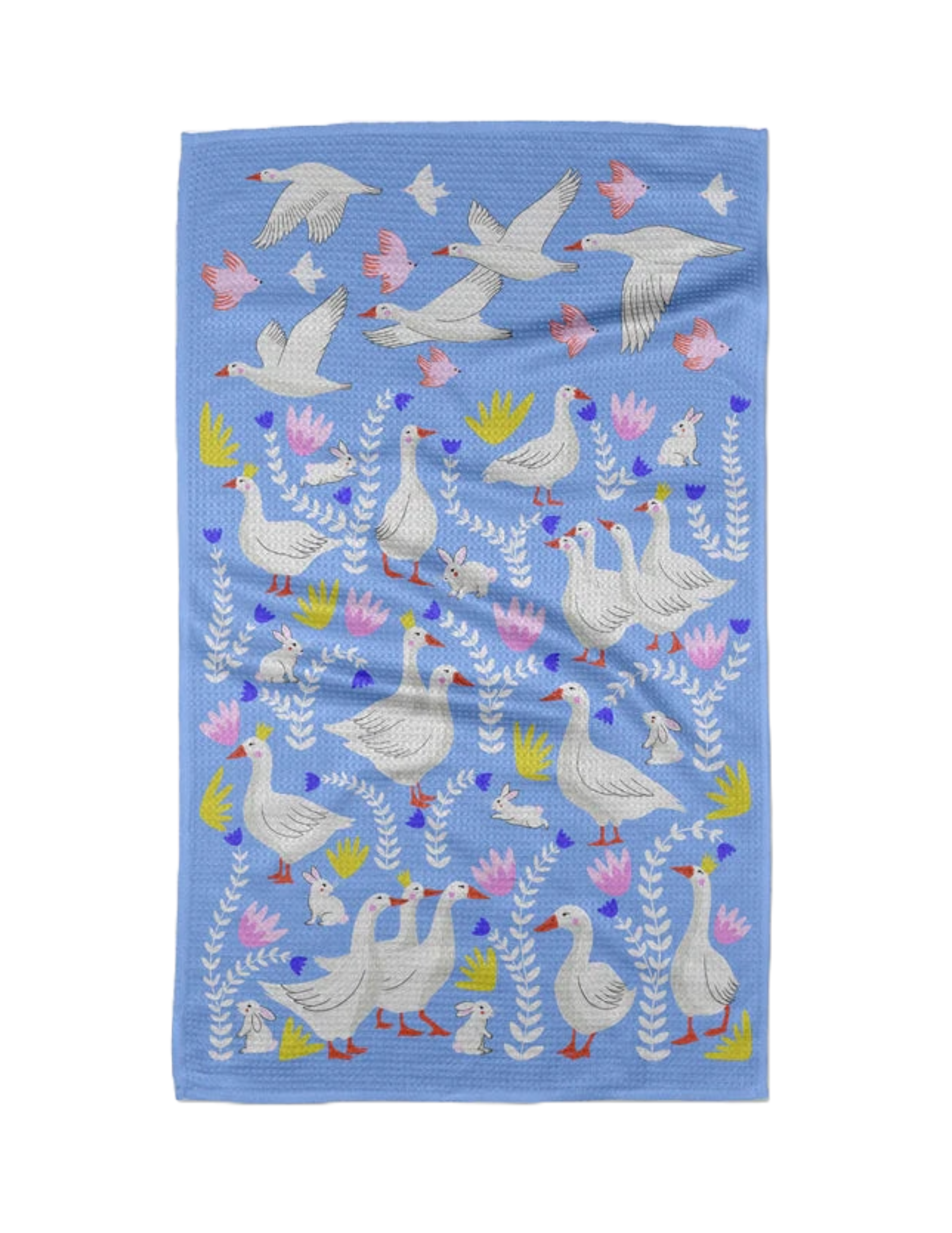 Microfiber Kitchen Towel - Geese Bunnies