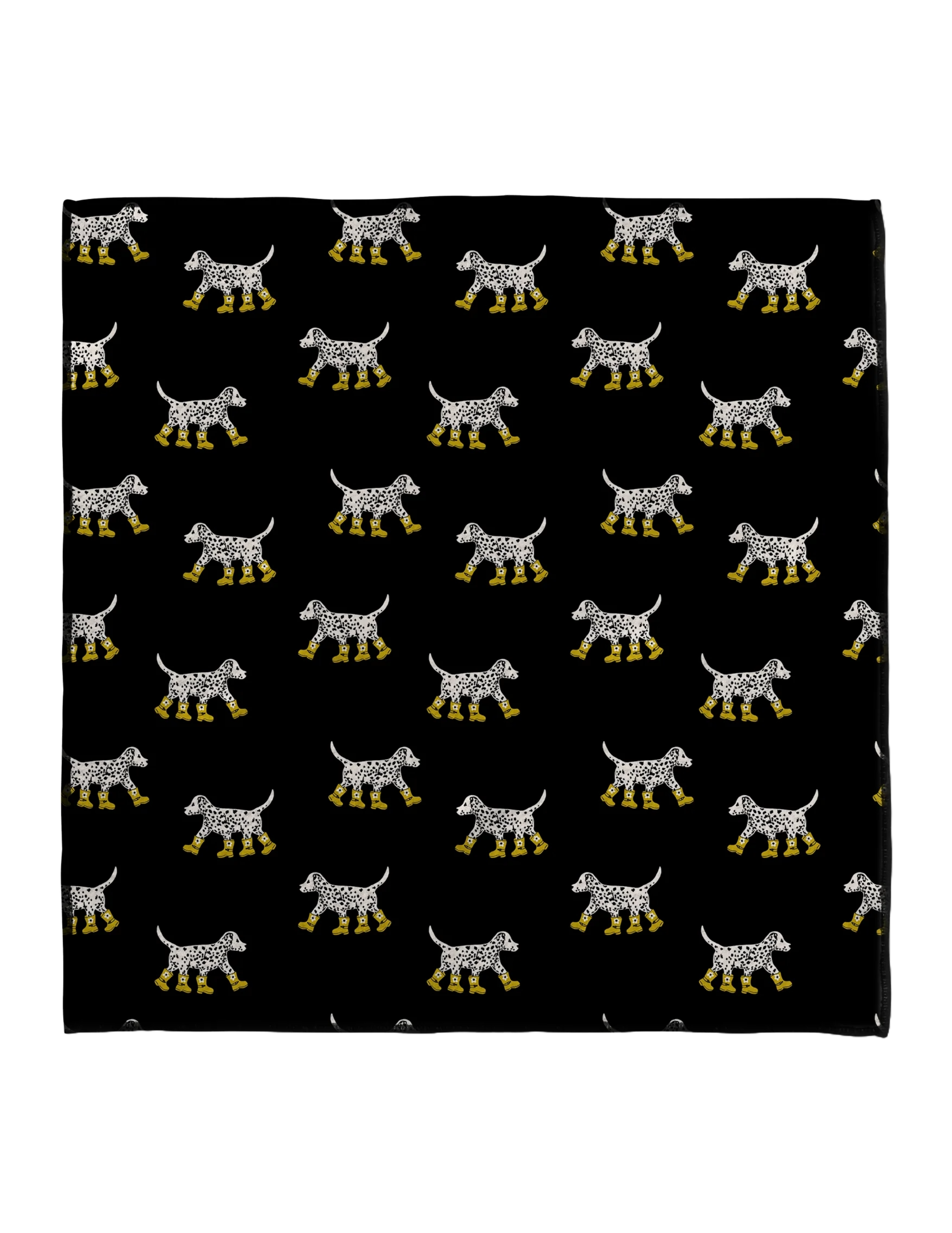 Microfiber Paw Towel - Dalmatian In Boots Black
