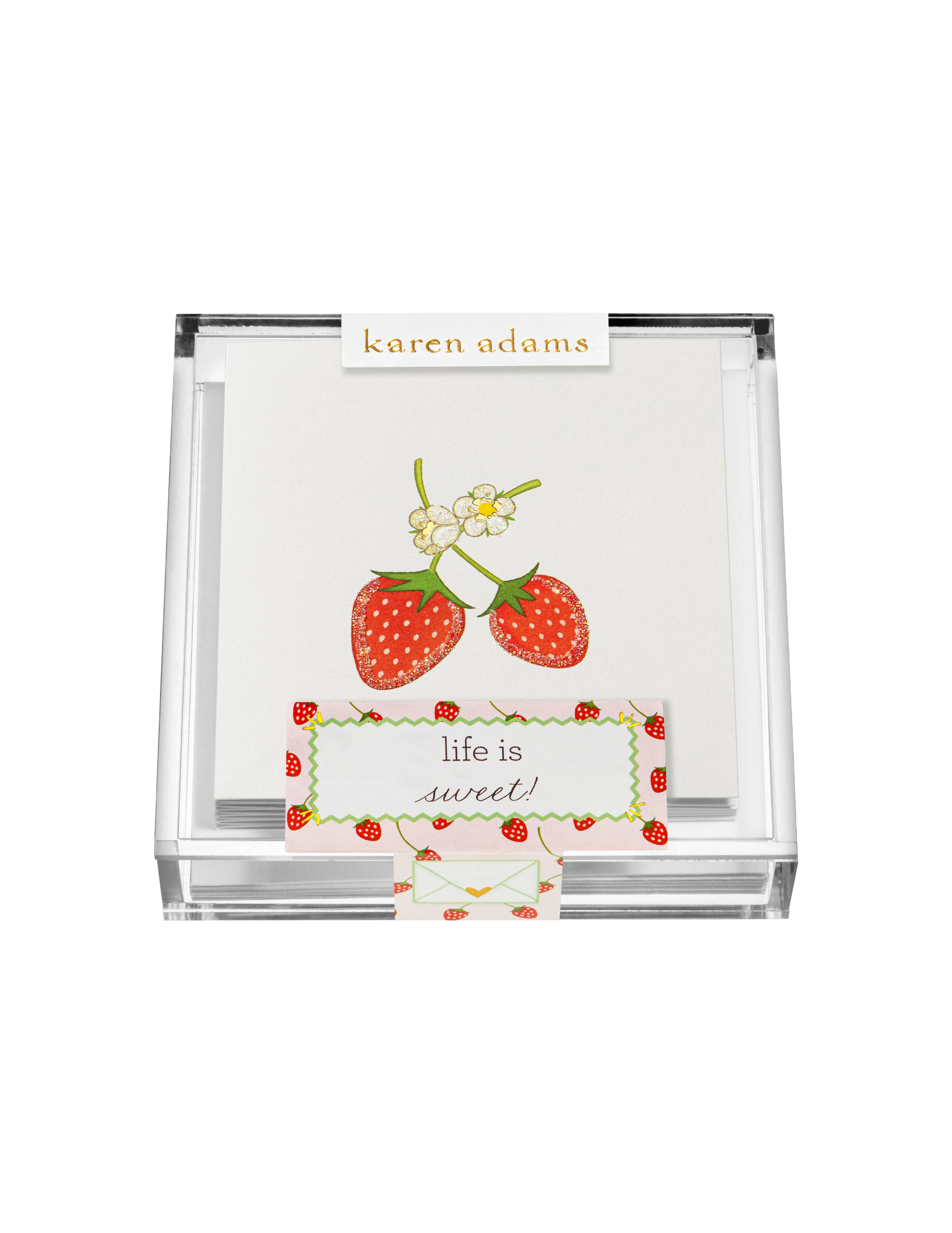 Gift Enclosures Box of 6 - Strawberry