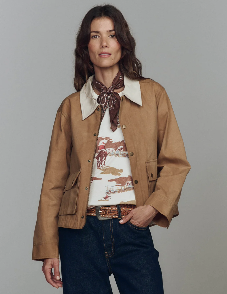 The Waxed Swingy Jacket - Walnut