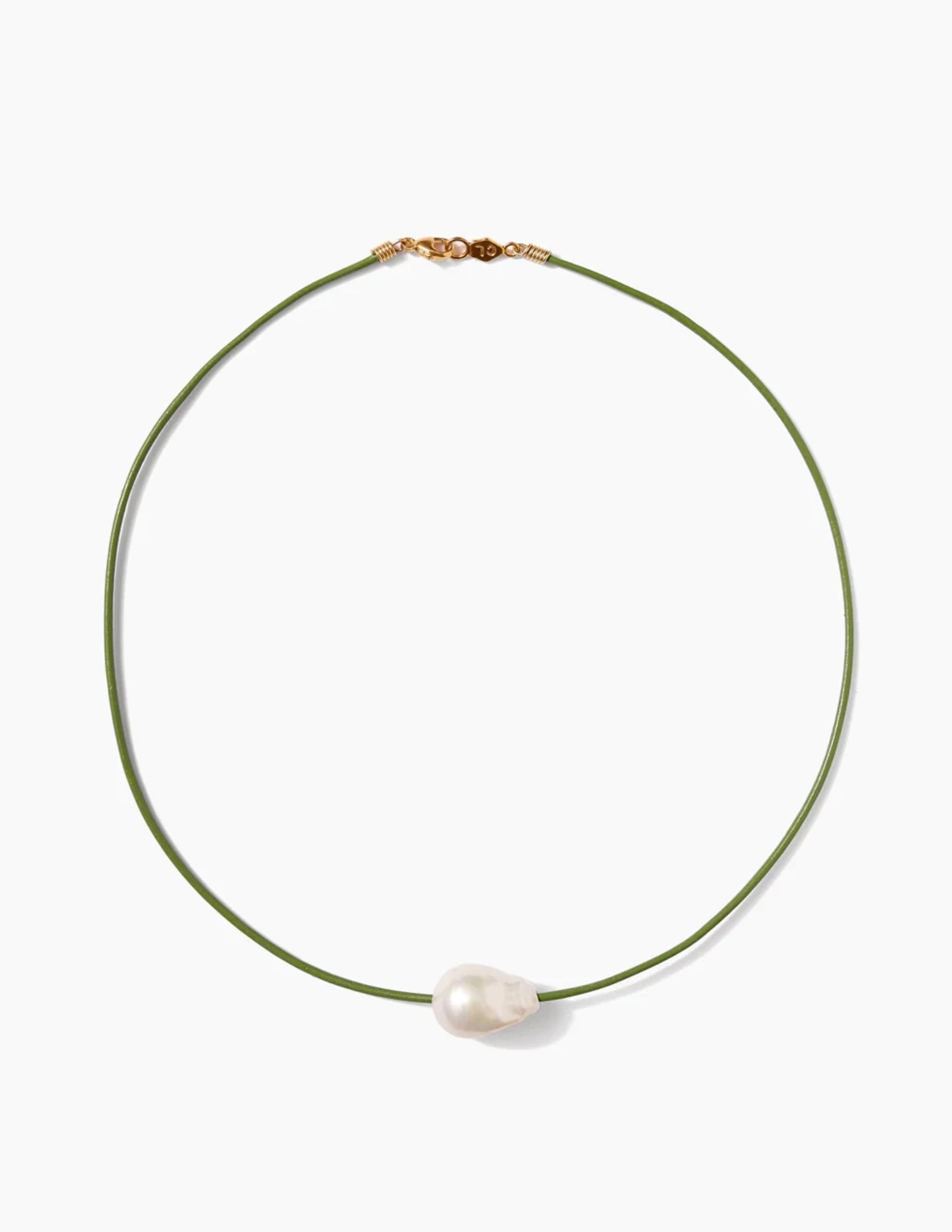 Isla Pearl Necklace - Green