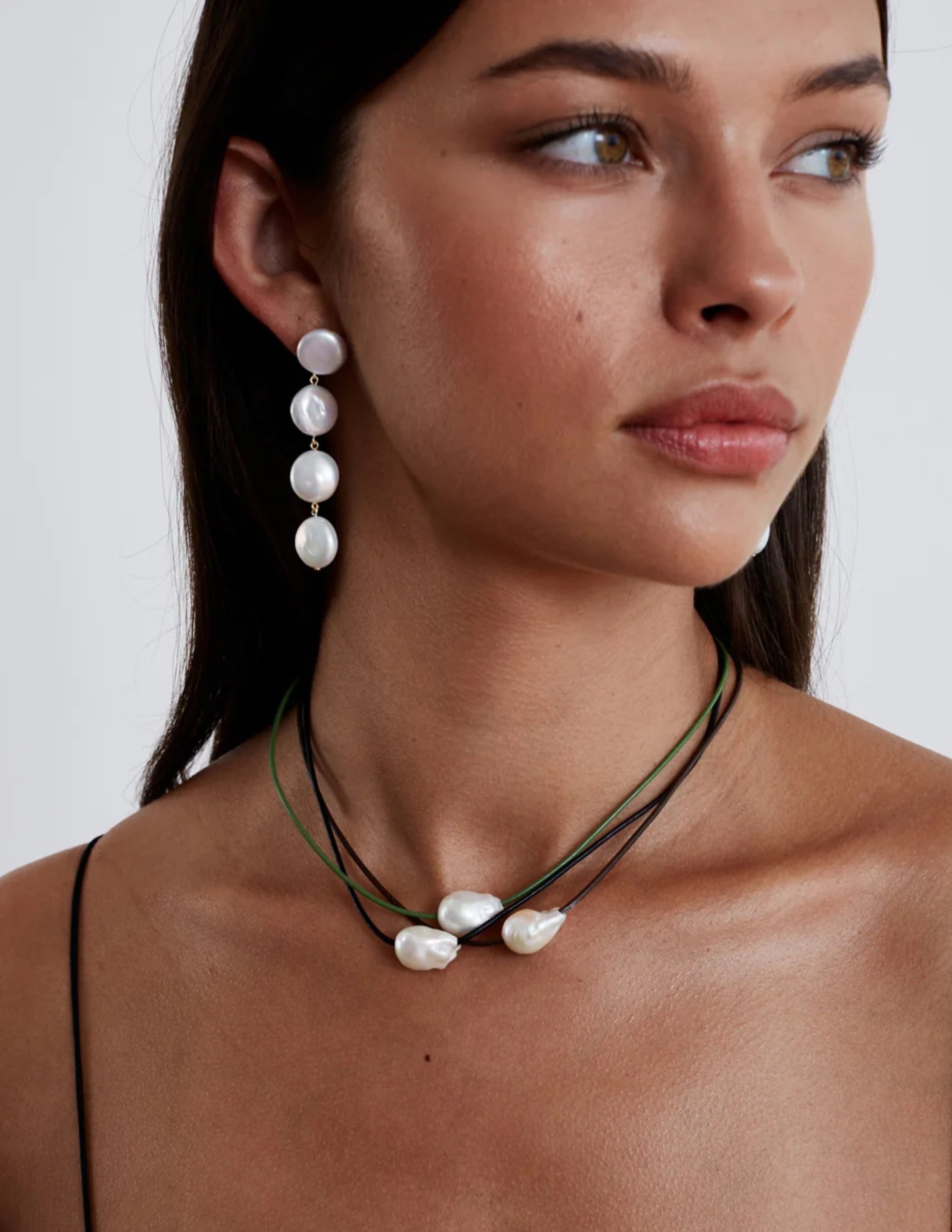 Isla Pearl Necklace - Green