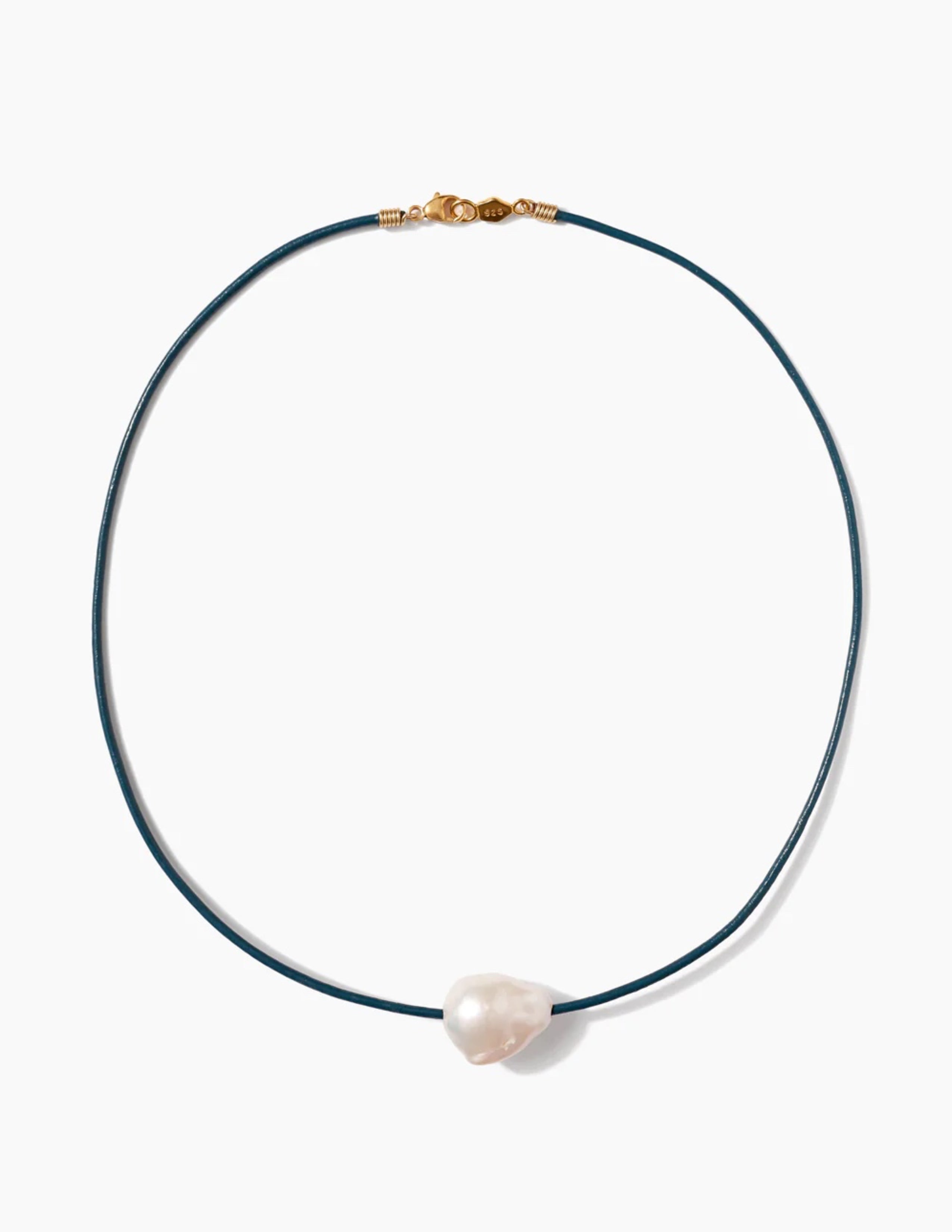 Isla Pearl Necklace - Iris Blue