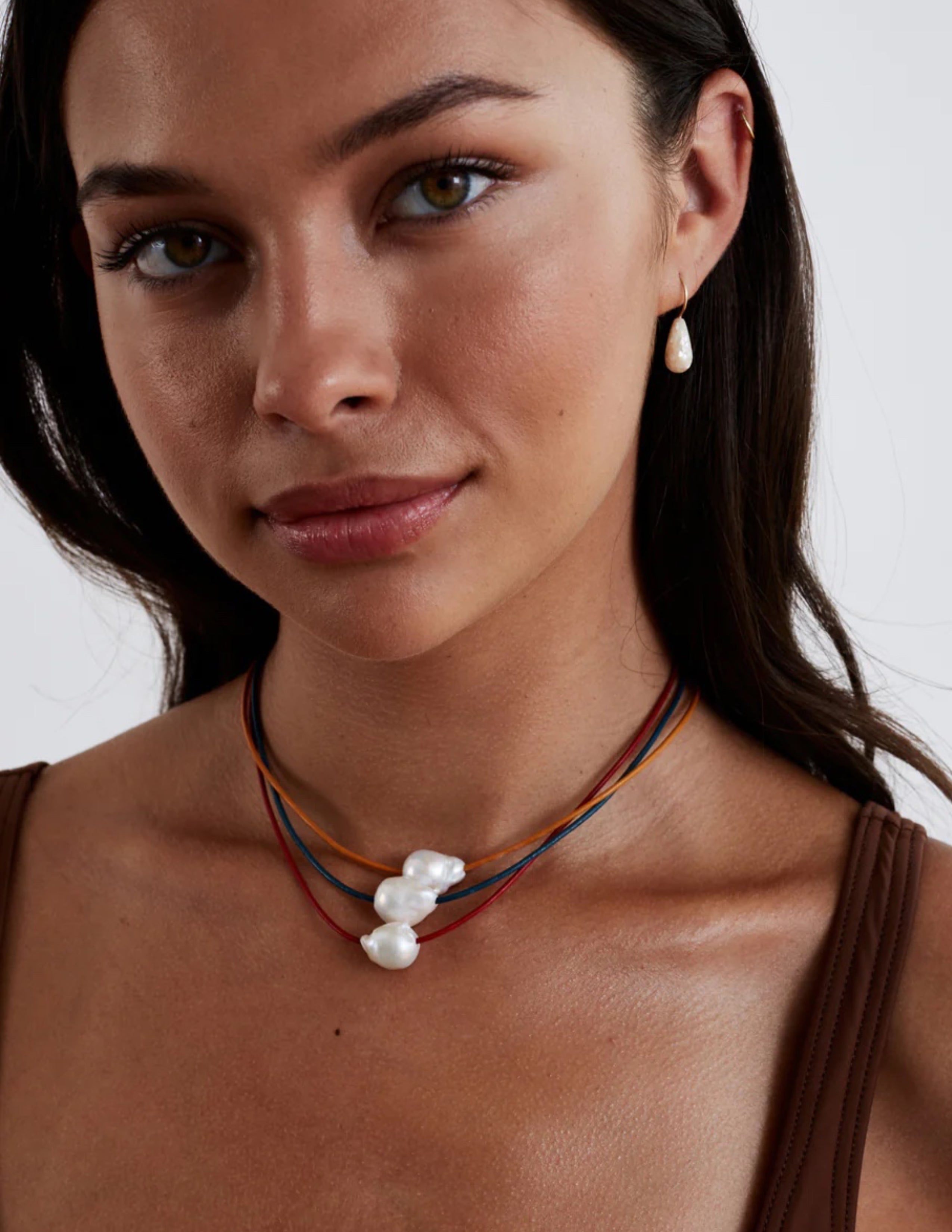 Isla Pearl Necklace - Iris Blue