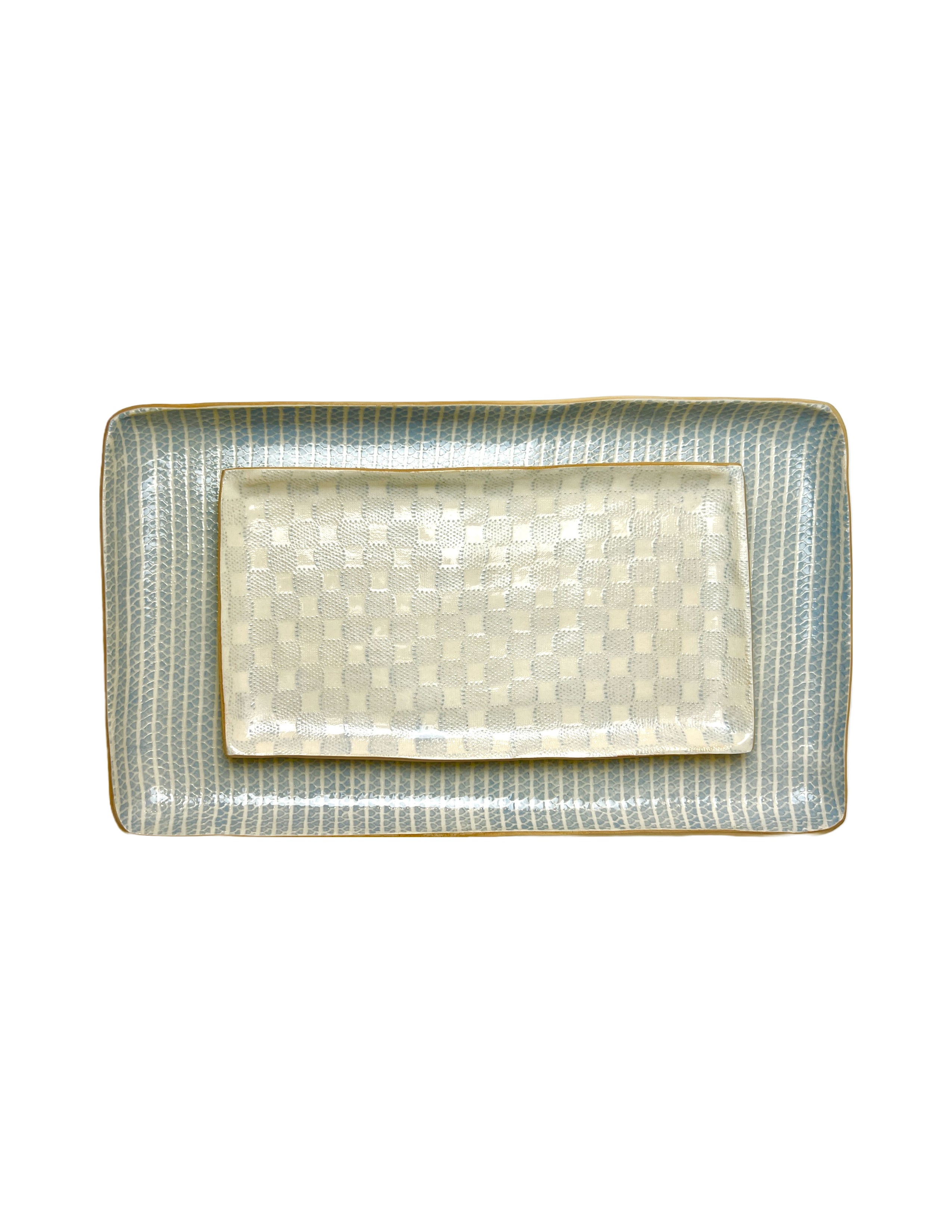 Large Rectangular Stacking Tray - Opal Strata
