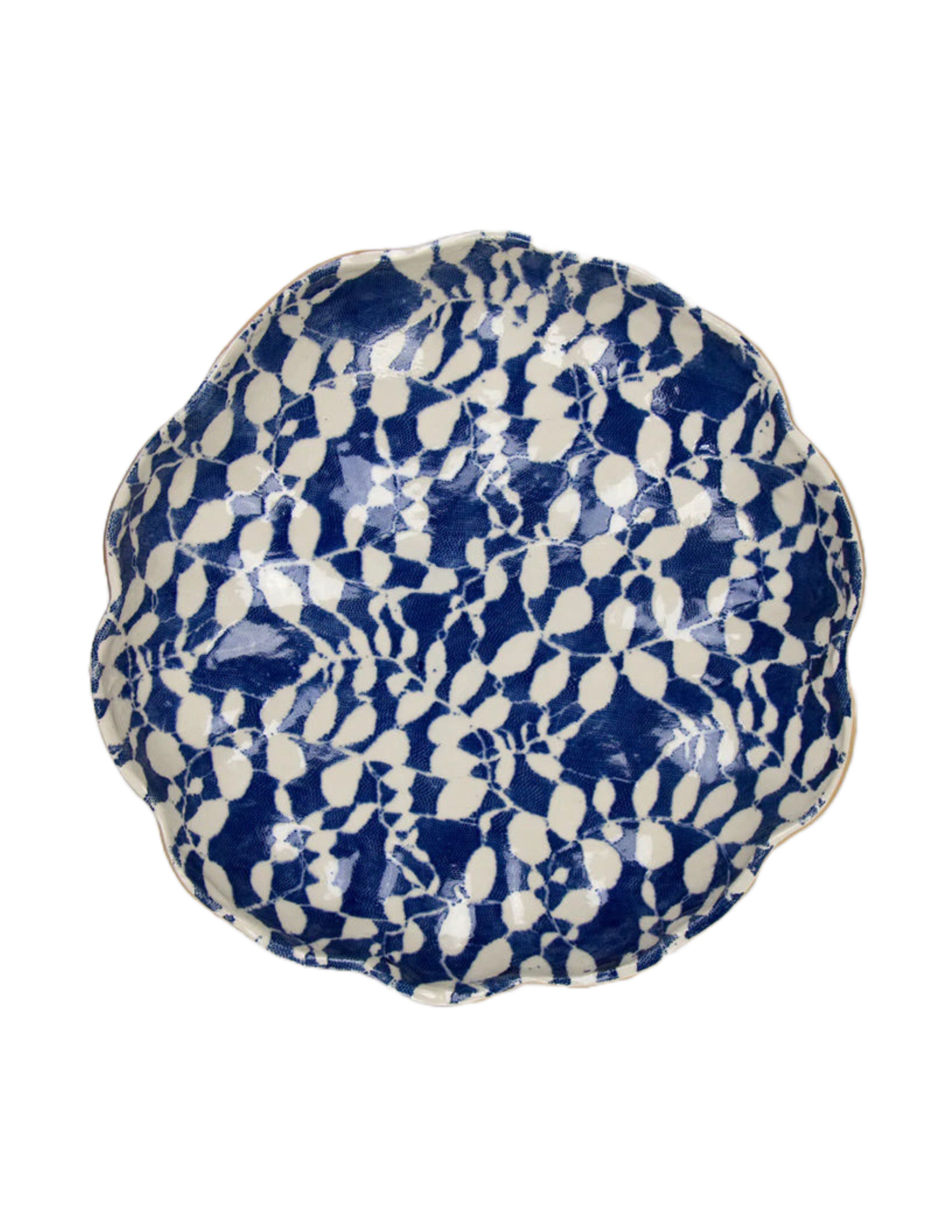 Large Scallop Bowl - Cobalt Aspen
