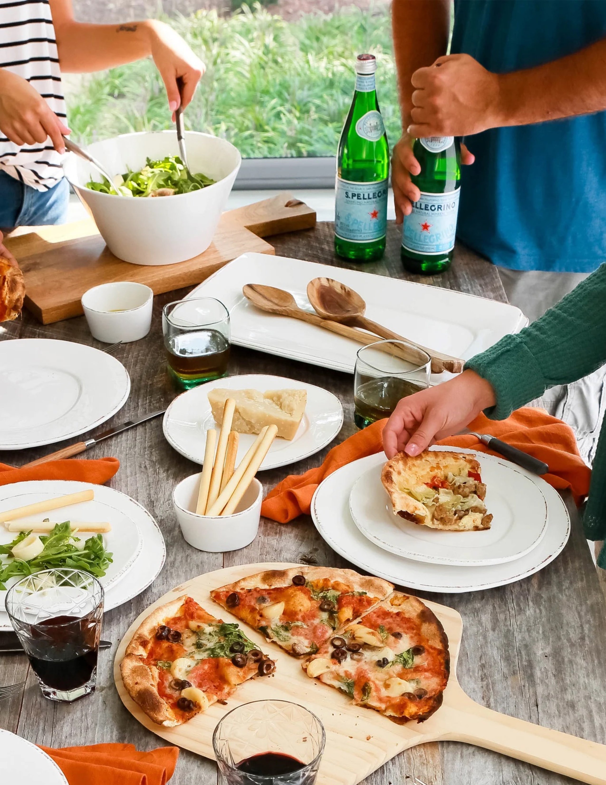 Lastra White Melamine Rectangular Platter