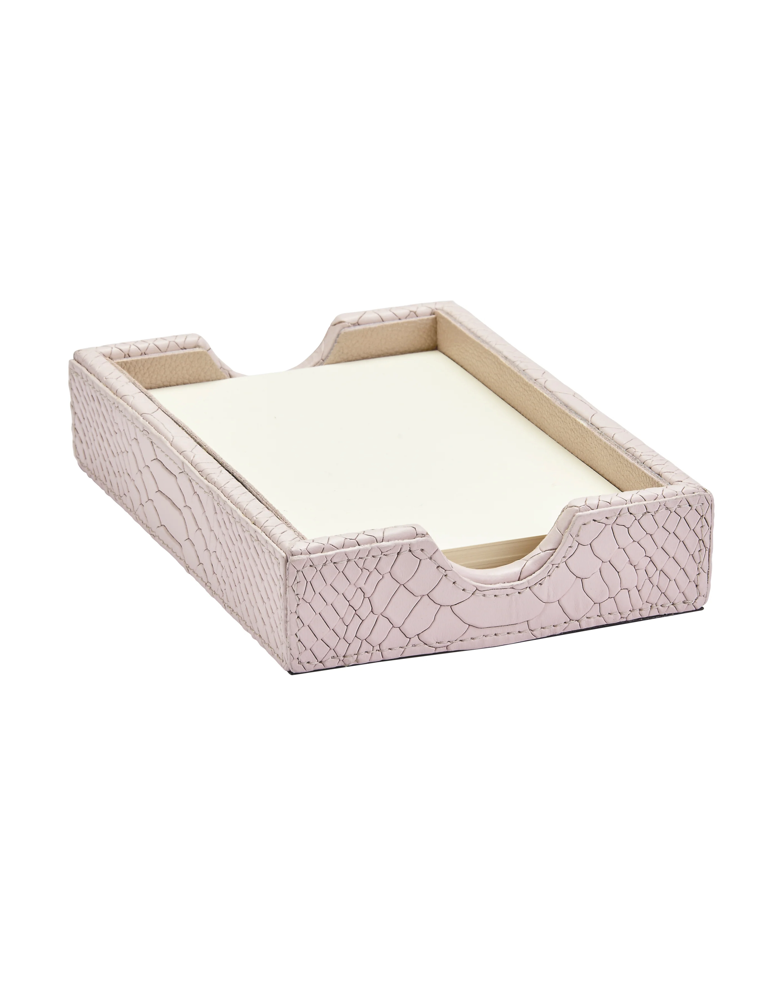 Memo Tray - Pink Embossed Python