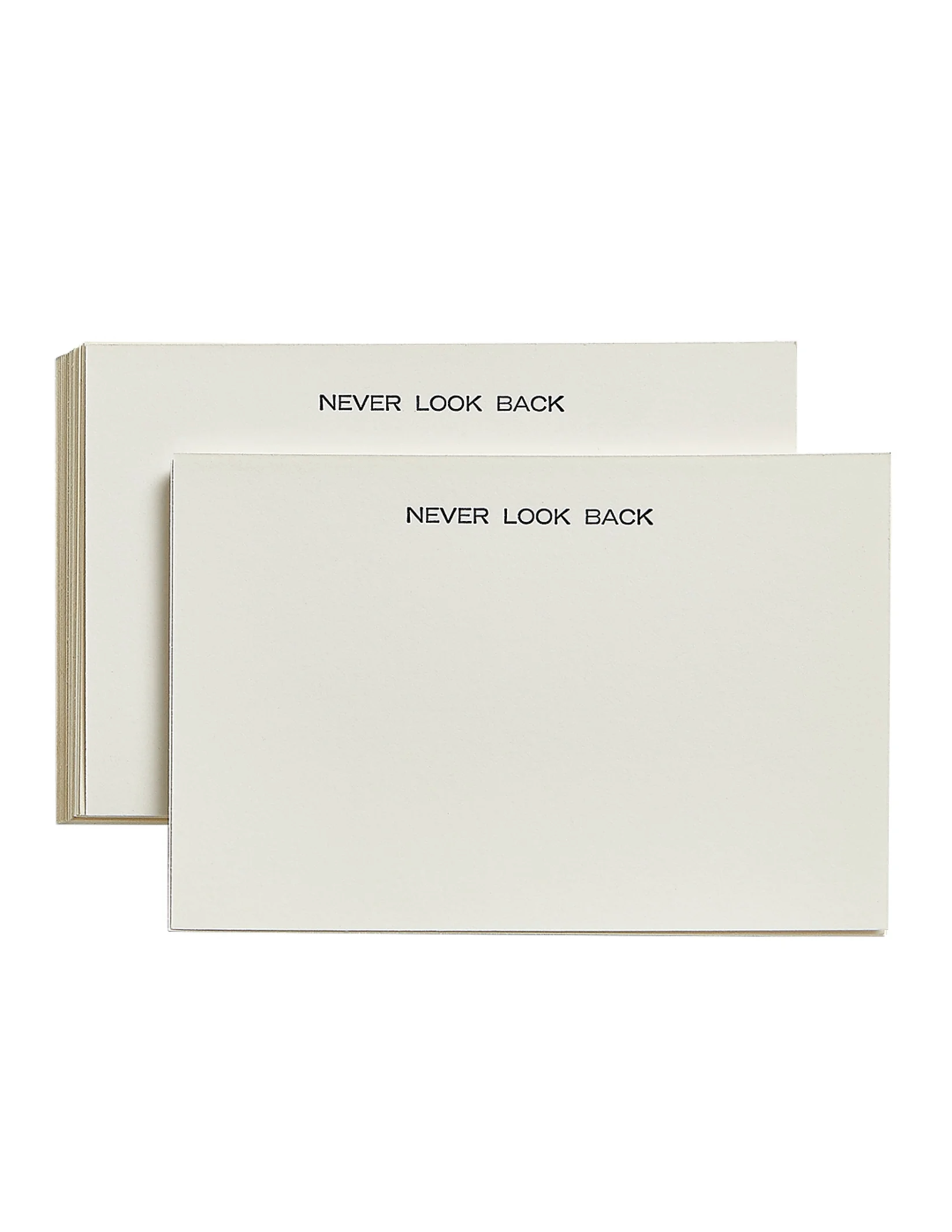 Letterpress Notecard Set 25 - Never Look Back