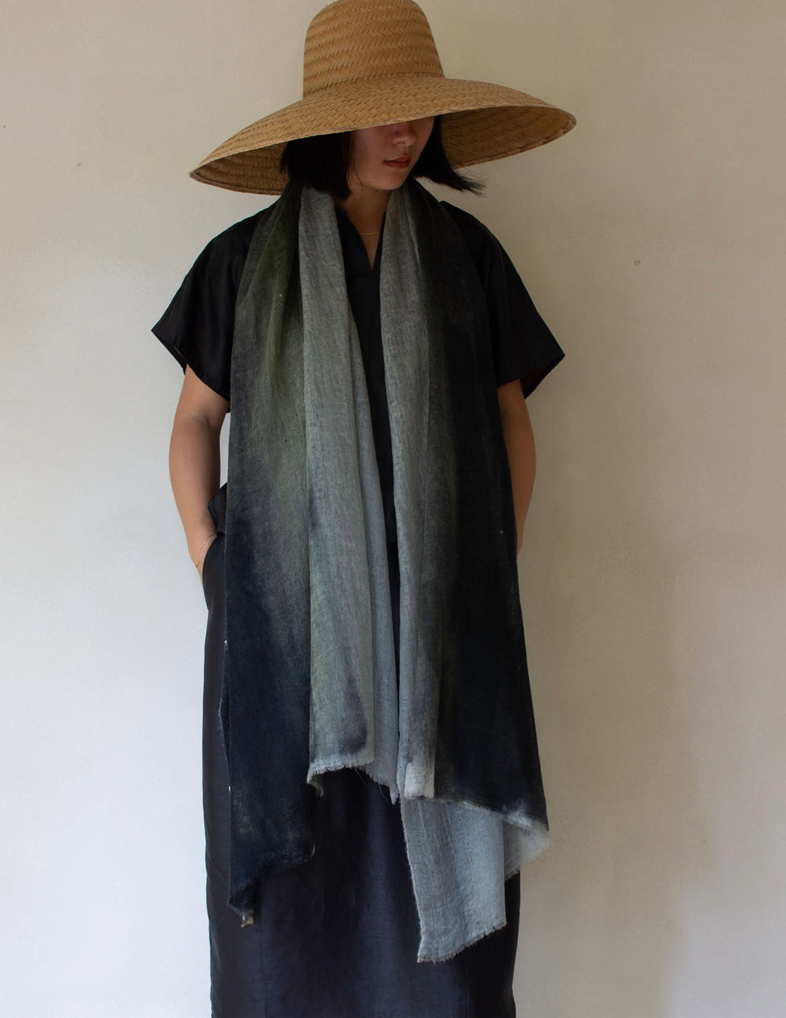 Impressionism Cashmere Wrap - Green